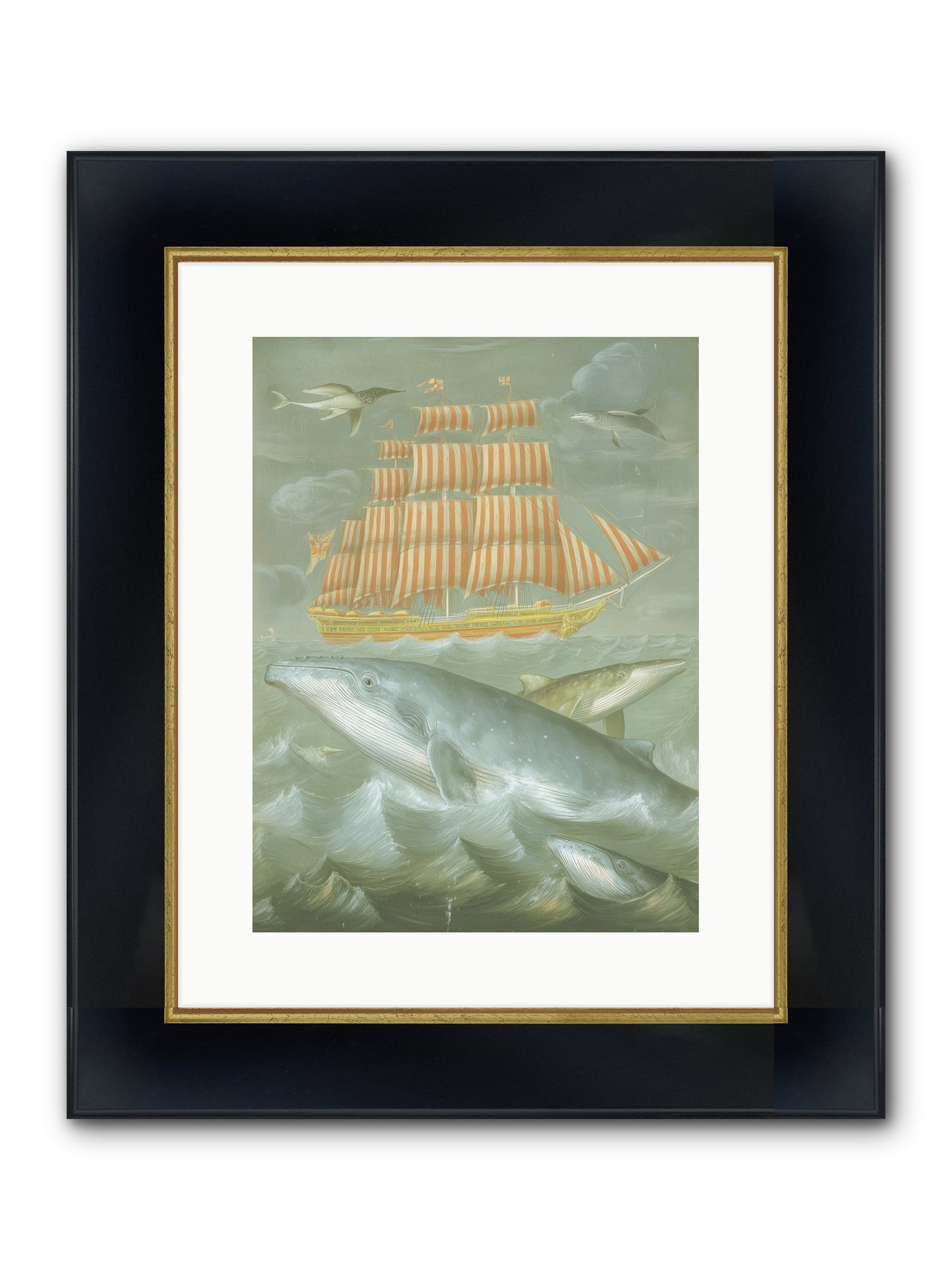Saltwater Ghosts Framed Print - Wide Black w/Gold 12x16