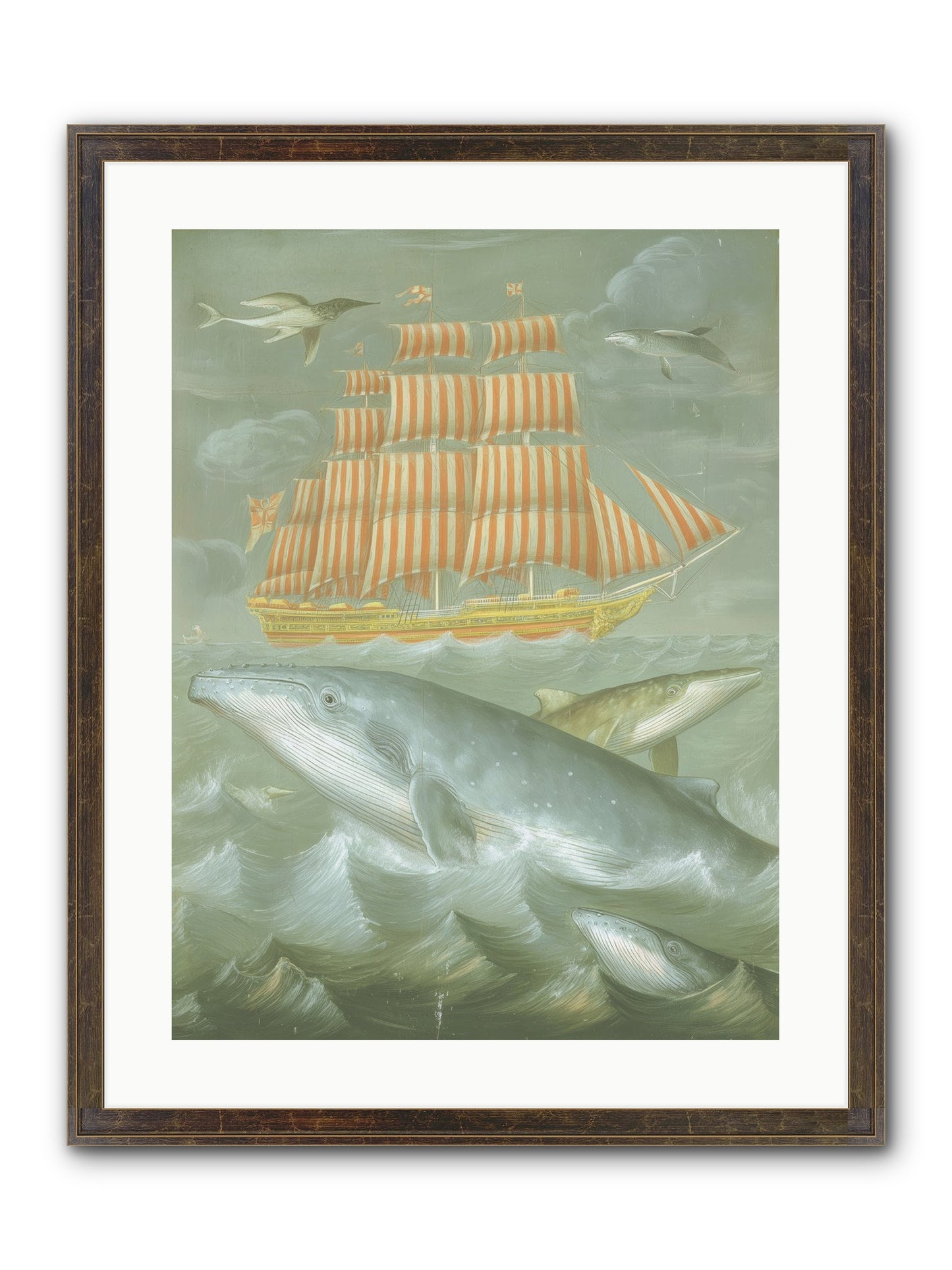 Saltwater Ghosts Framed Print - Slimwoods Black/Gold 18x24