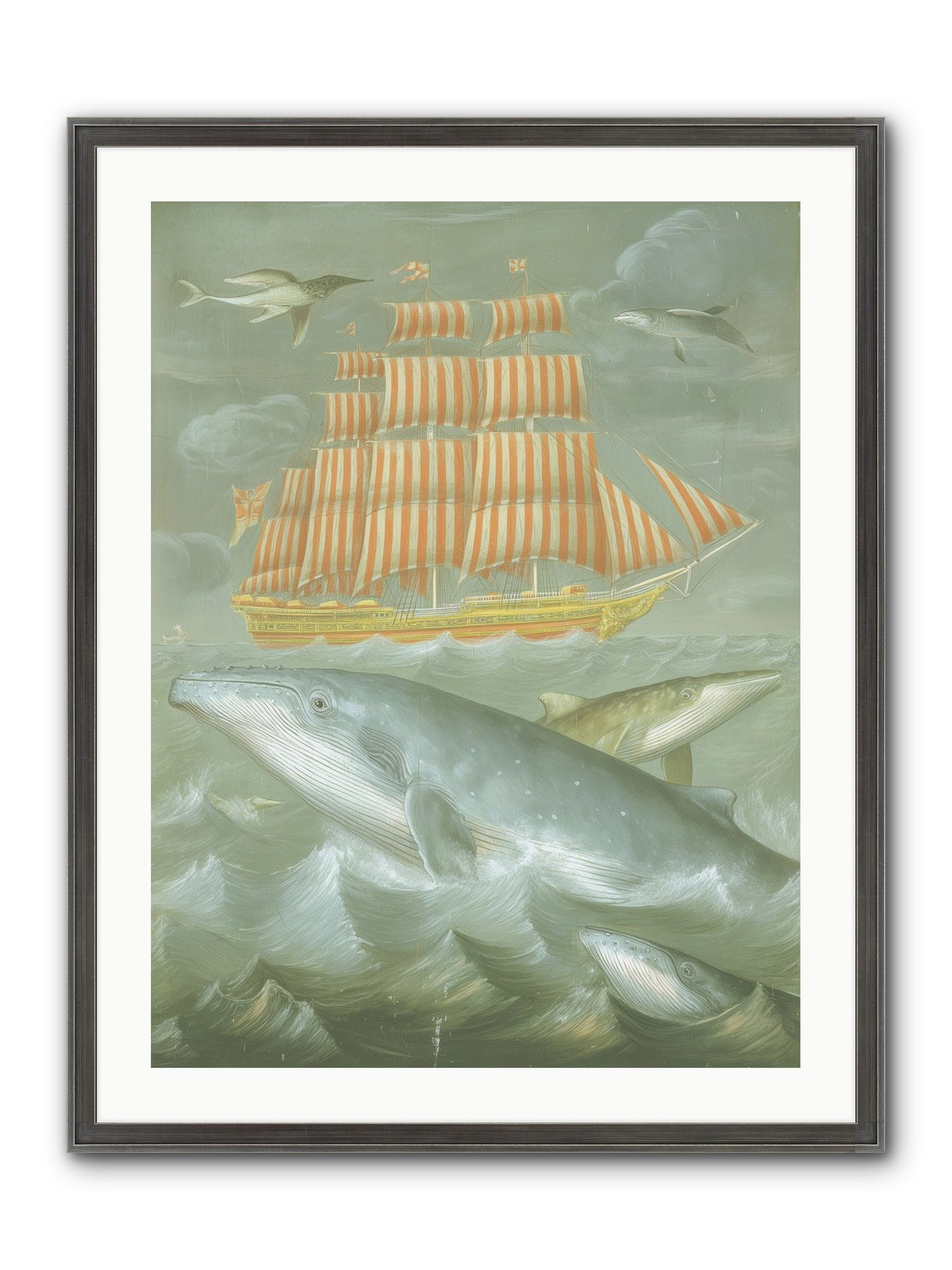 Saltwater Ghosts Framed Print - Slimwoods Black/Silver 24x32