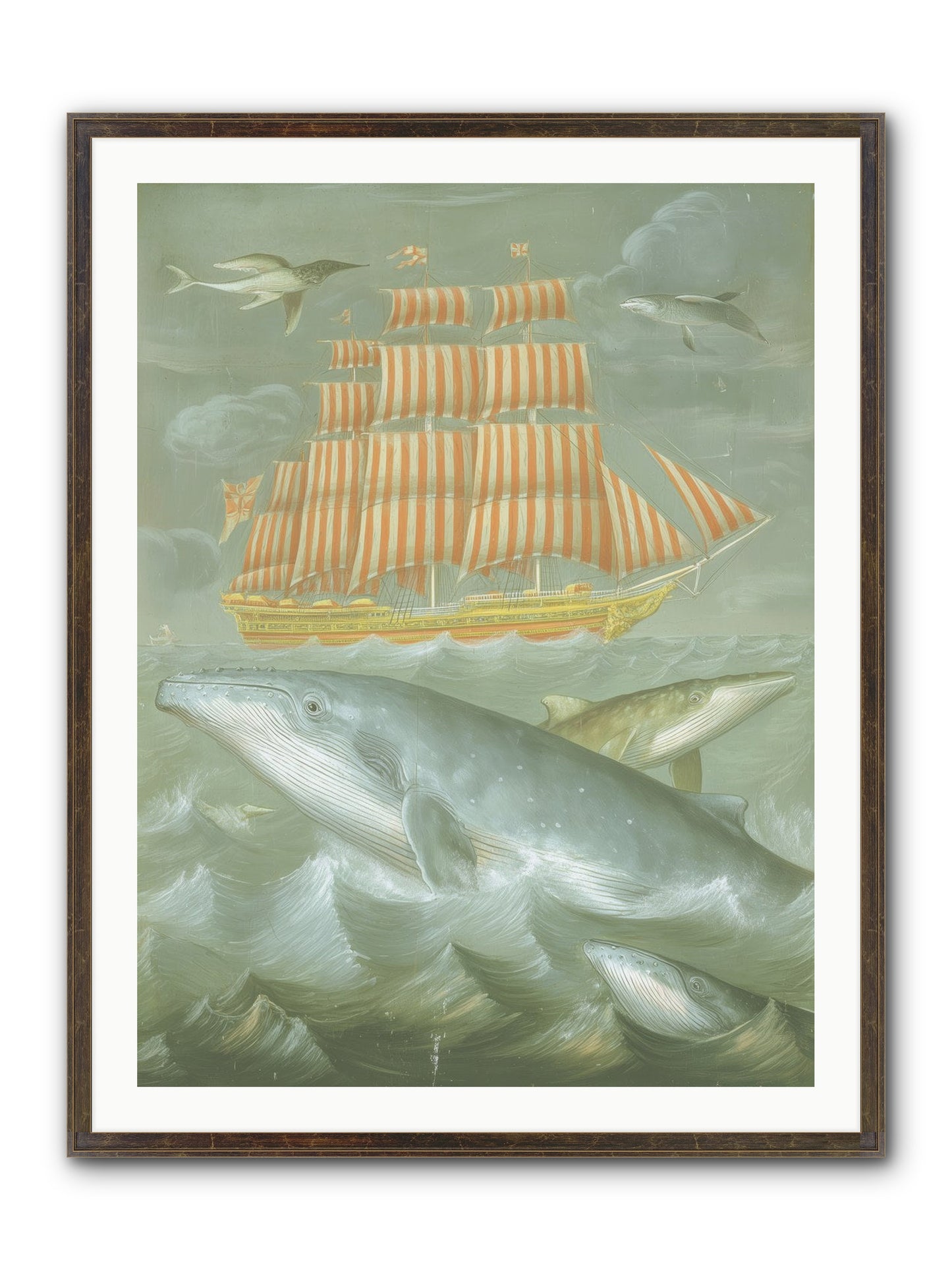 Saltwater Ghosts Framed Print - Slimwoods Black/Gold 30x40
