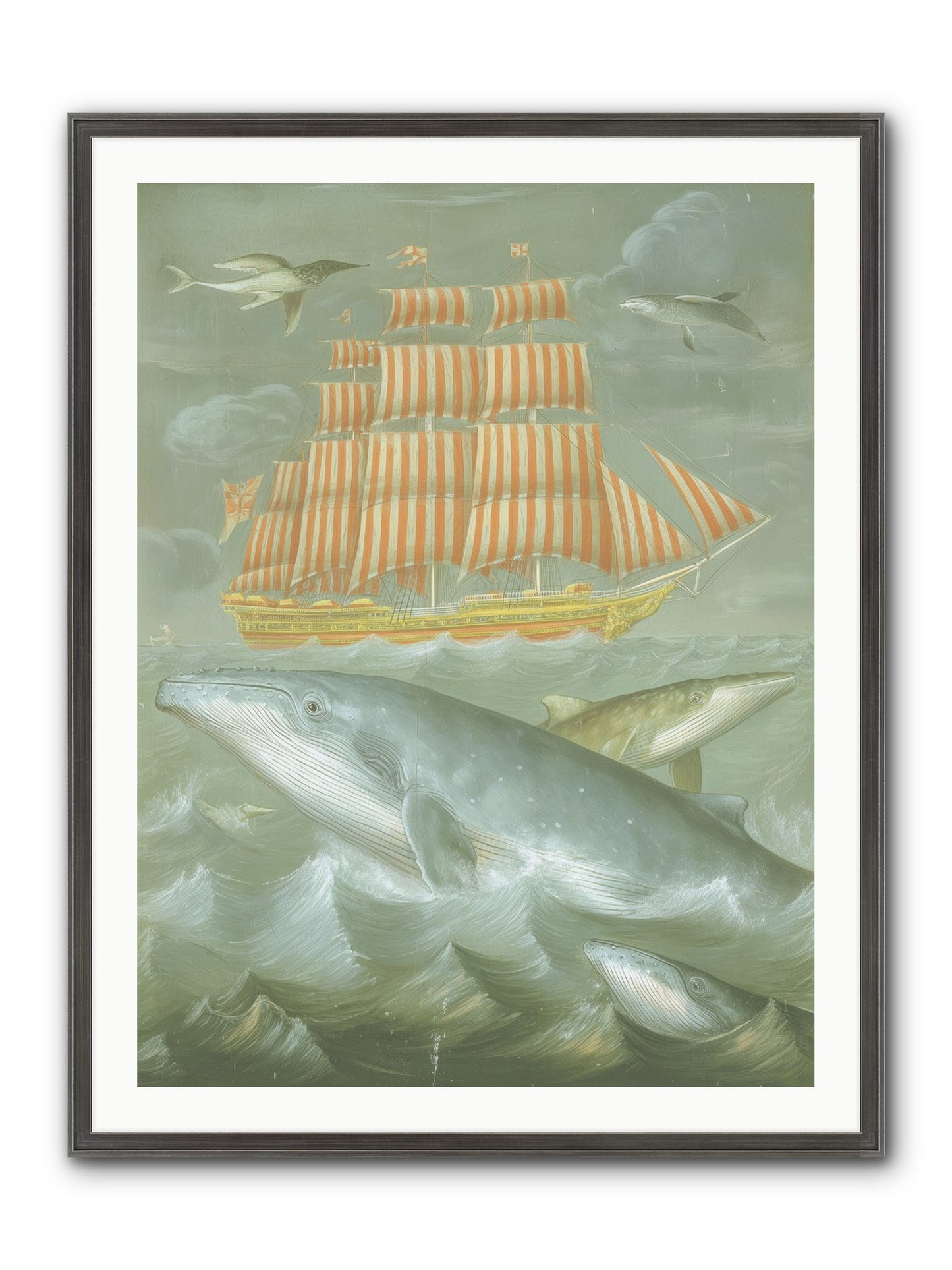 Saltwater Ghosts Framed Print - Slimwoods Black/Silver 30x40