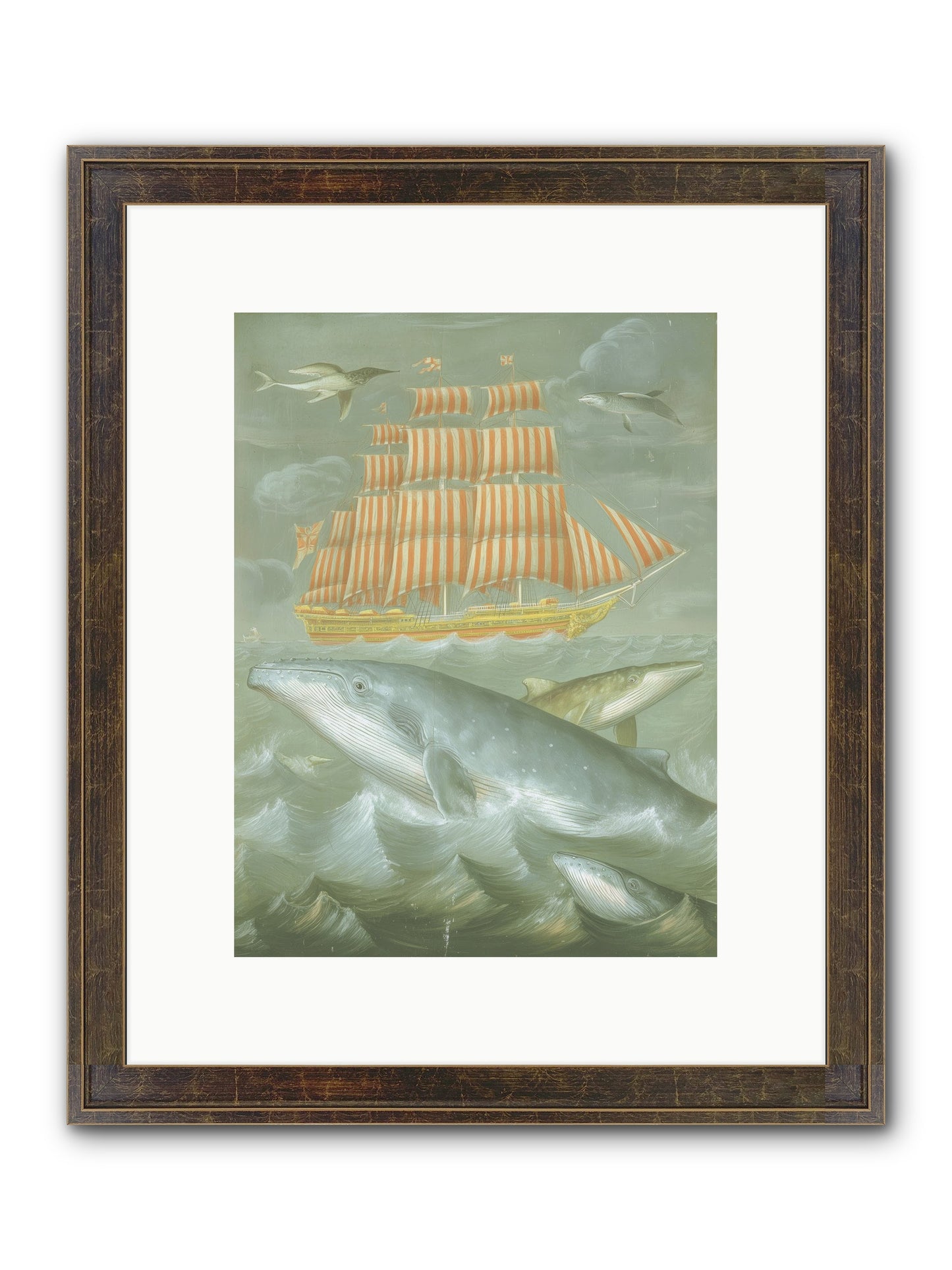 Saltwater Ghosts Framed Print - Slimwoods Black/Gold 9x12