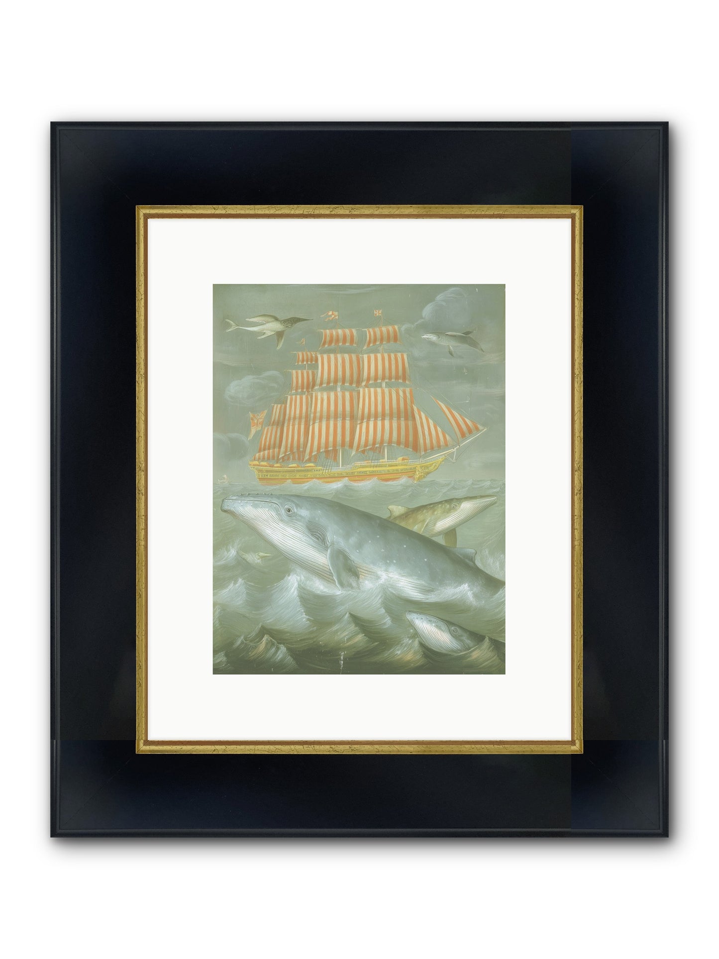 Saltwater Ghosts Framed Print - Wide Black w/Gold 9x12