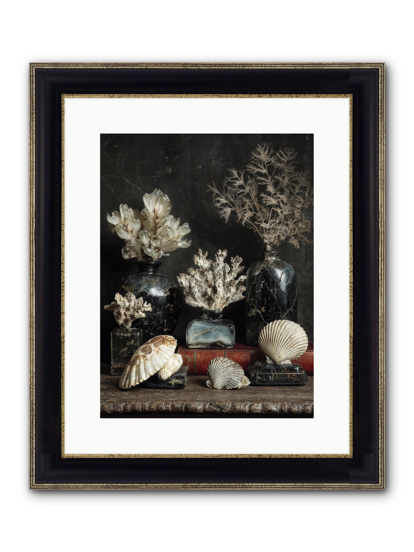 Saltwater Sonnets Framed Print - Black & Gold 12x16