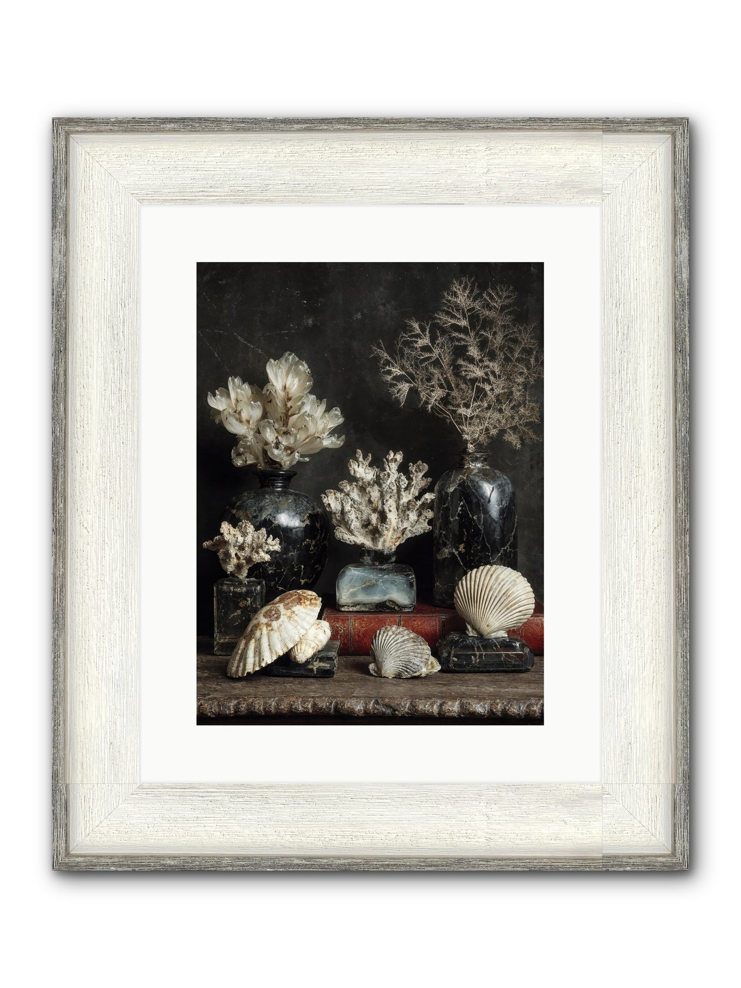 Saltwater Sonnets Framed Print - Driftwood White 12x16