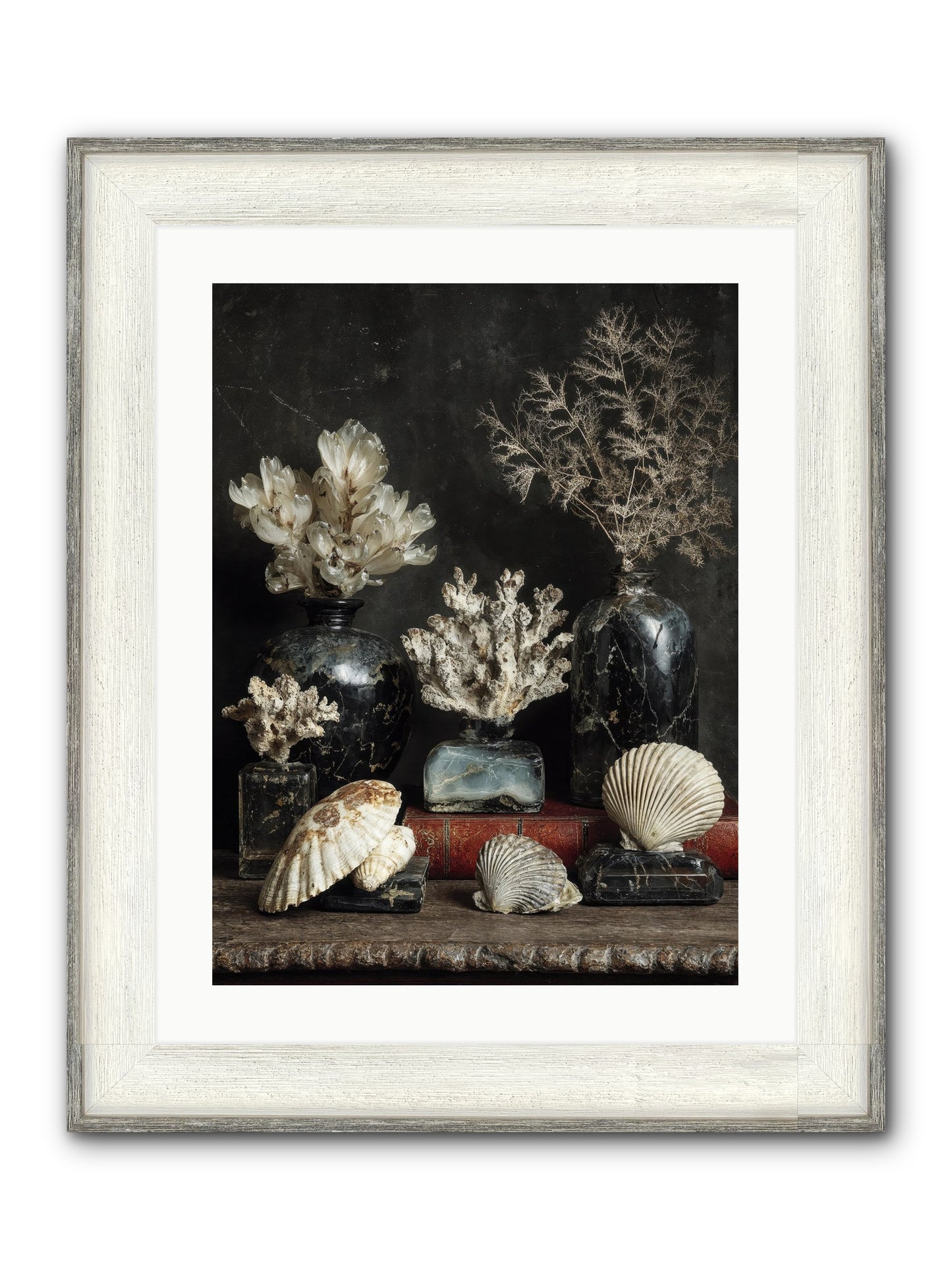 Saltwater Sonnets Framed Print - Driftwood White 18x24