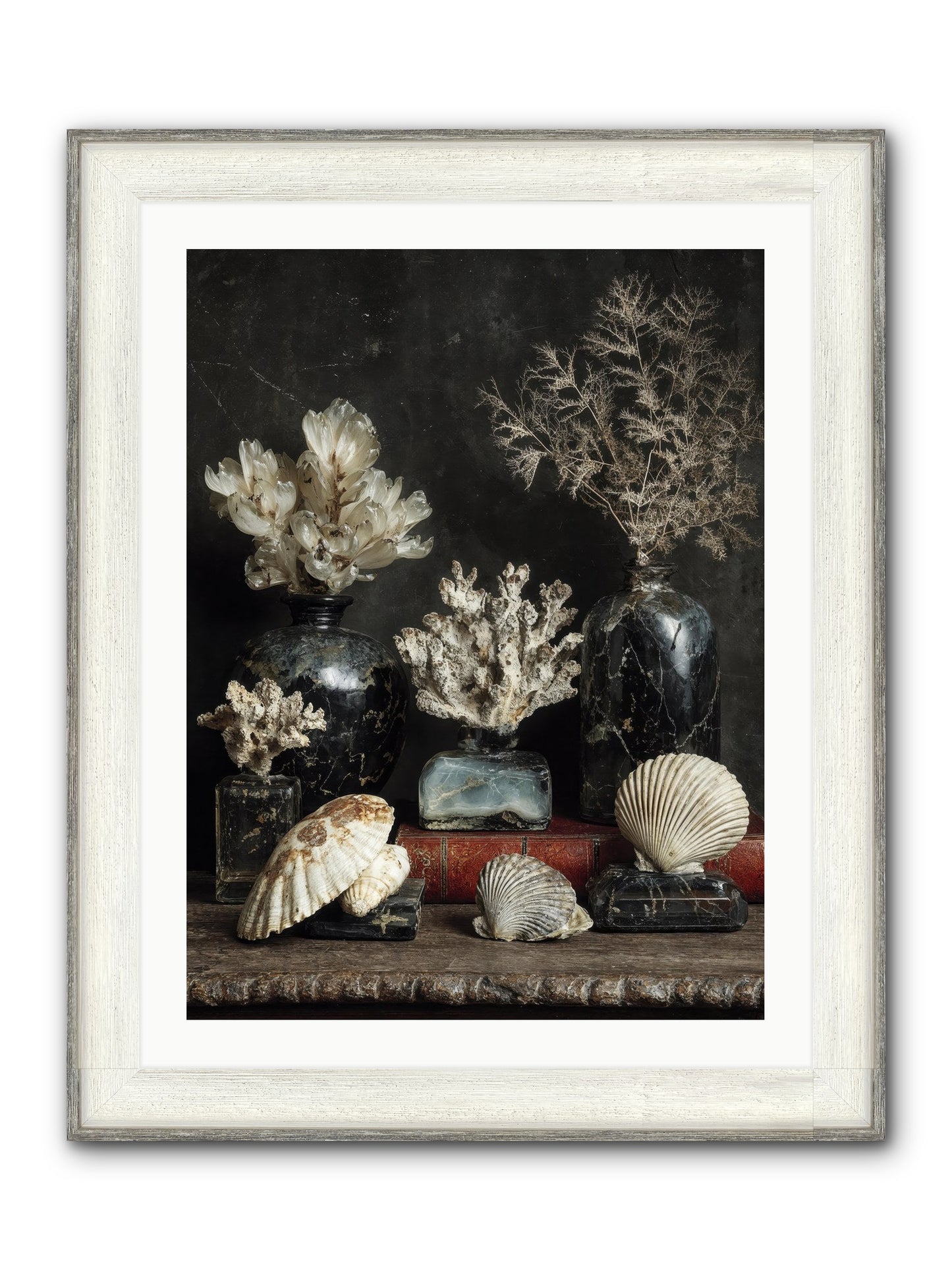 Saltwater Sonnets Framed Print - Driftwood White 24x32