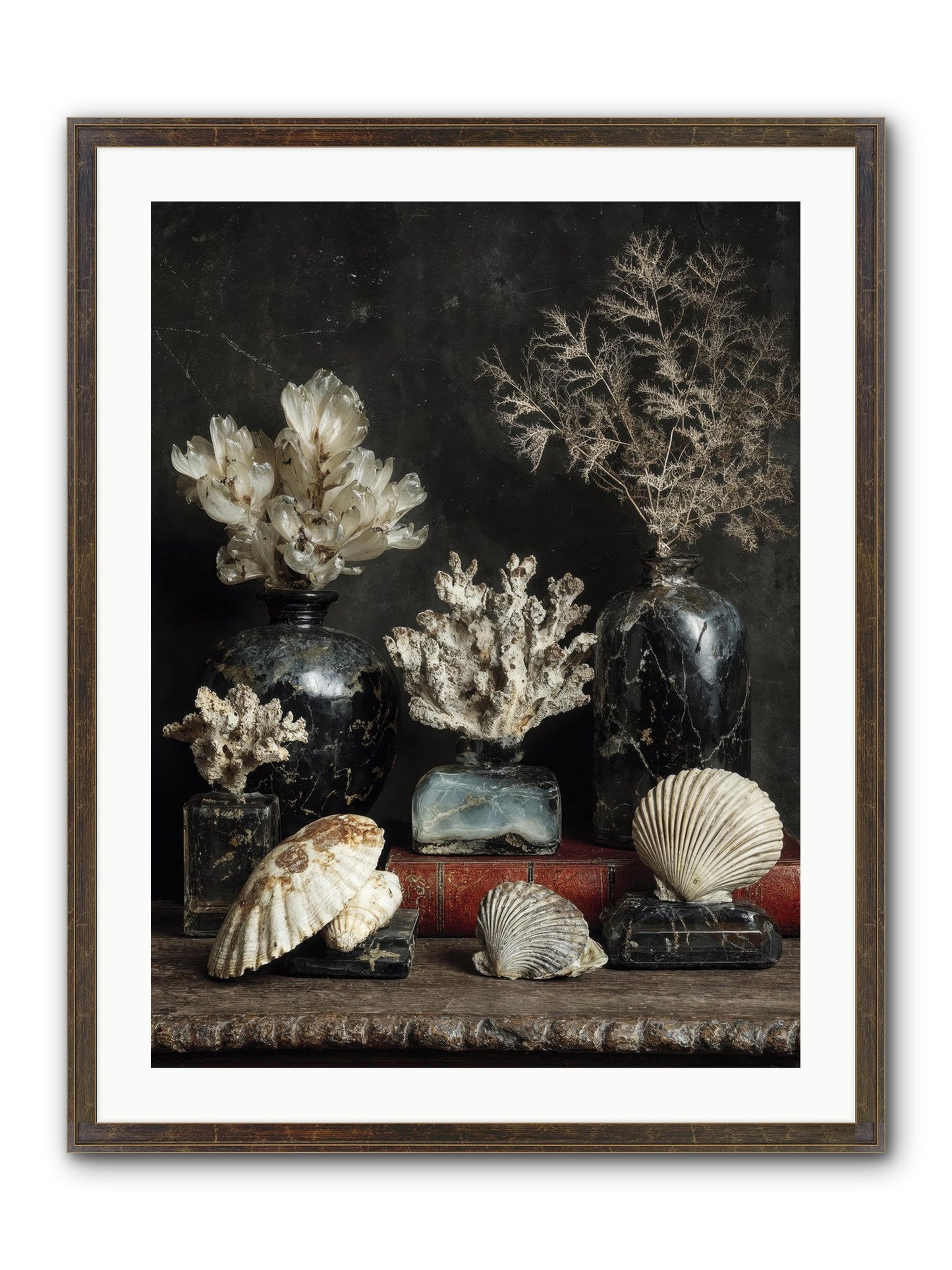 Saltwater Sonnets Framed Print - Slimwoods Black/Gold 24x32