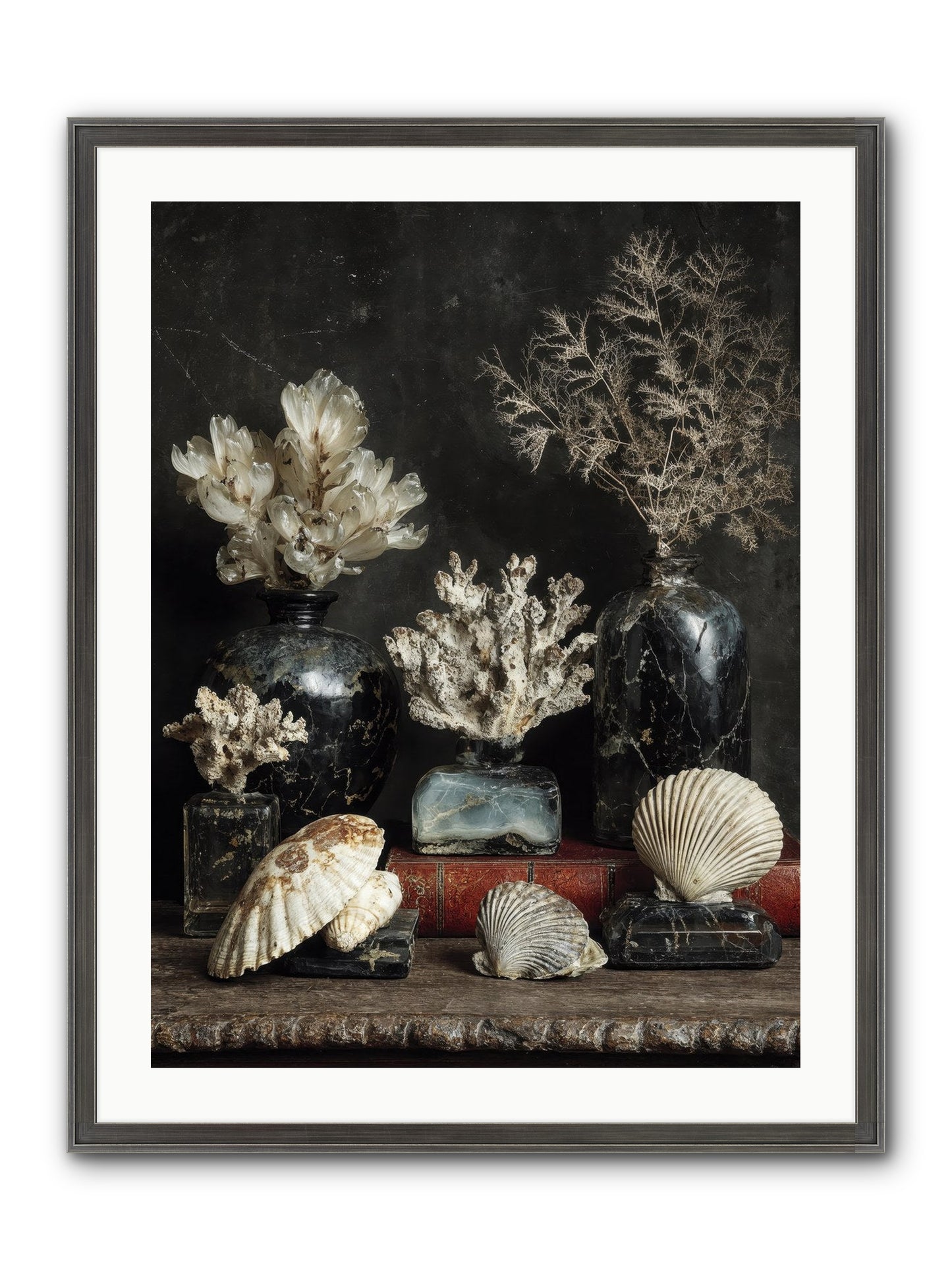 Saltwater Sonnets Framed Print - Slimwoods Black/Silver 24x32