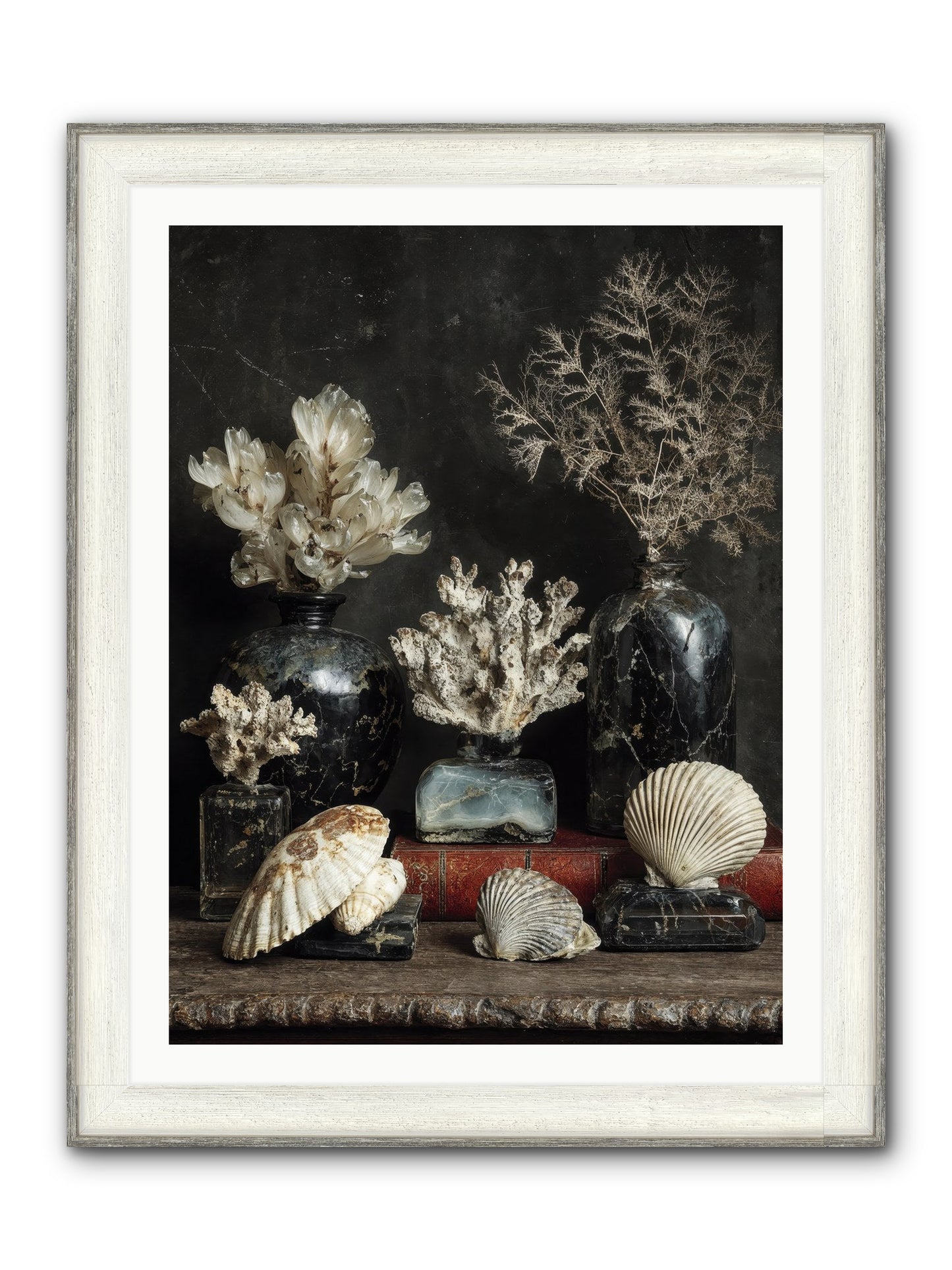 Saltwater Sonnets Framed Print - Driftwood White 30x40