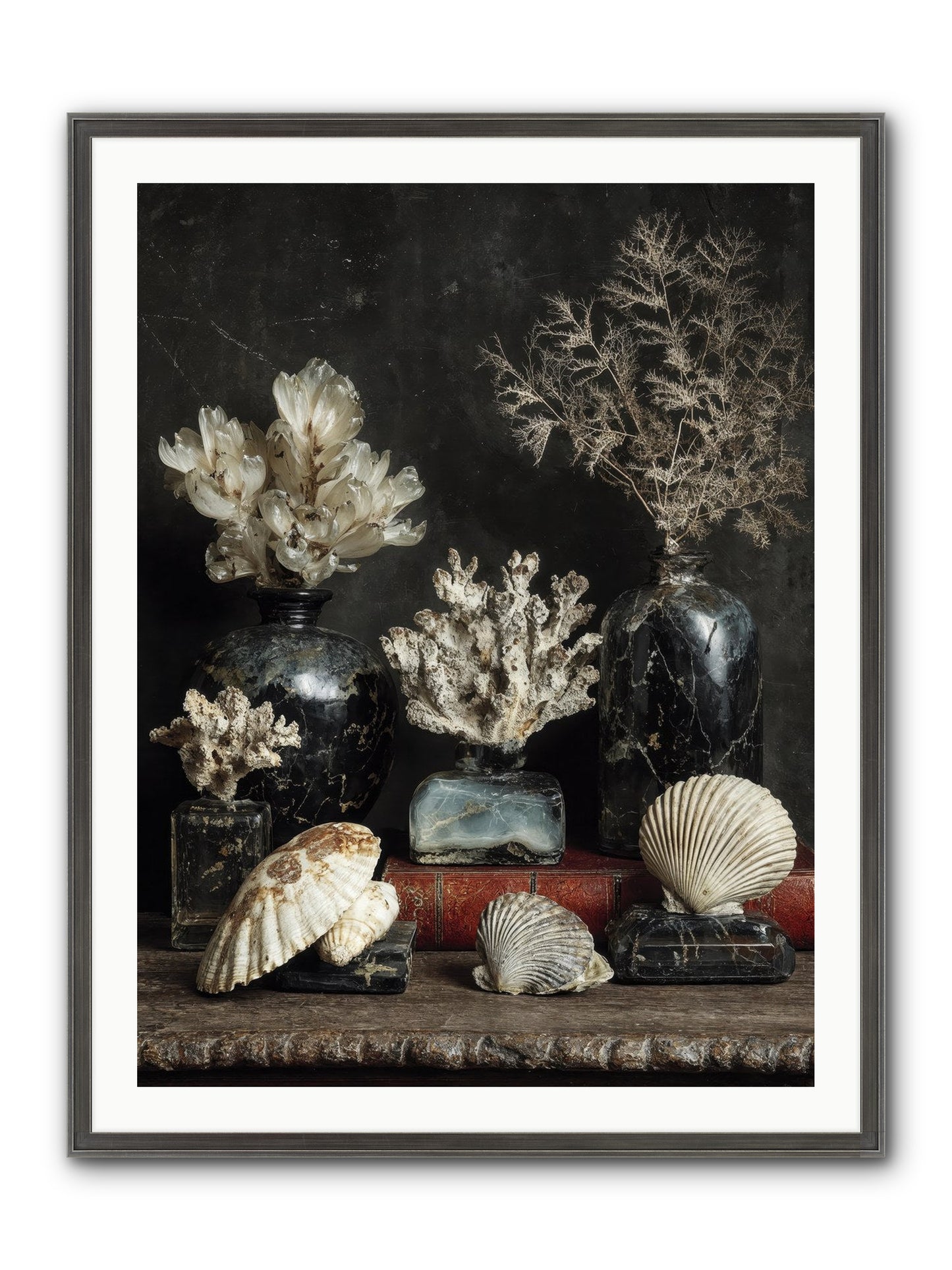 Saltwater Sonnets Framed Print - Slimwoods Black/Silver 30x40