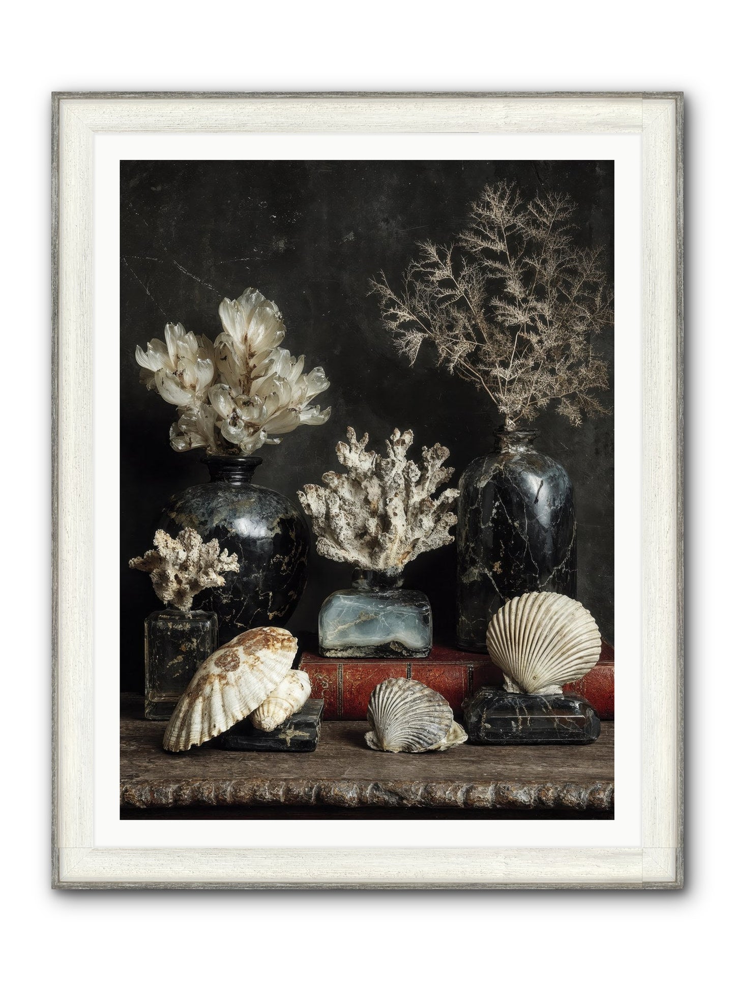 Saltwater Sonnets Framed Print - Driftwood White 36x48
