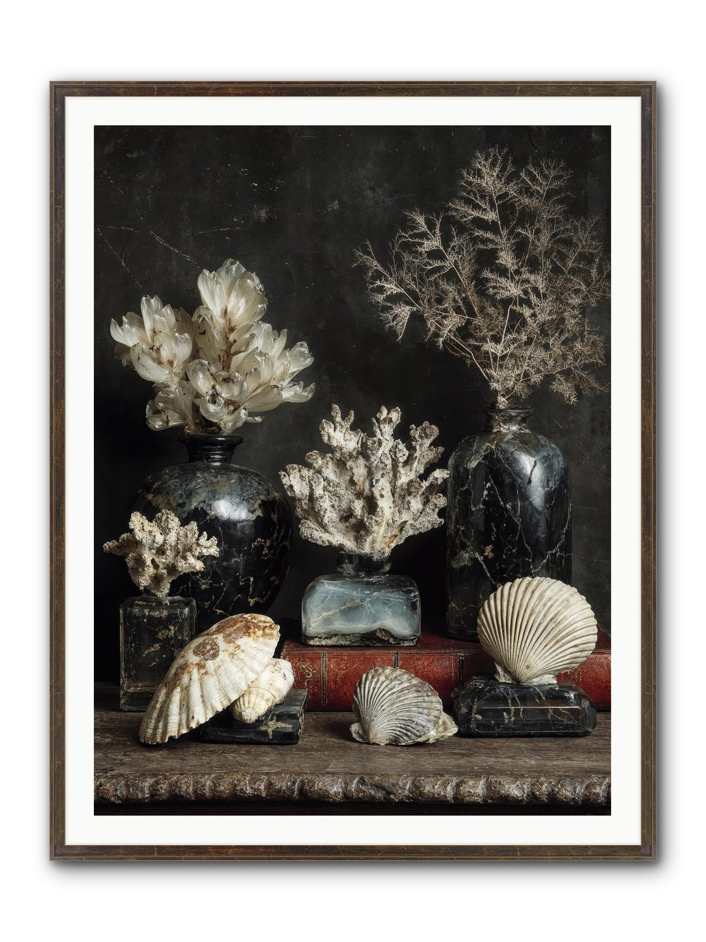Saltwater Sonnets Framed Print - Slimwoods Black/Gold 36x48