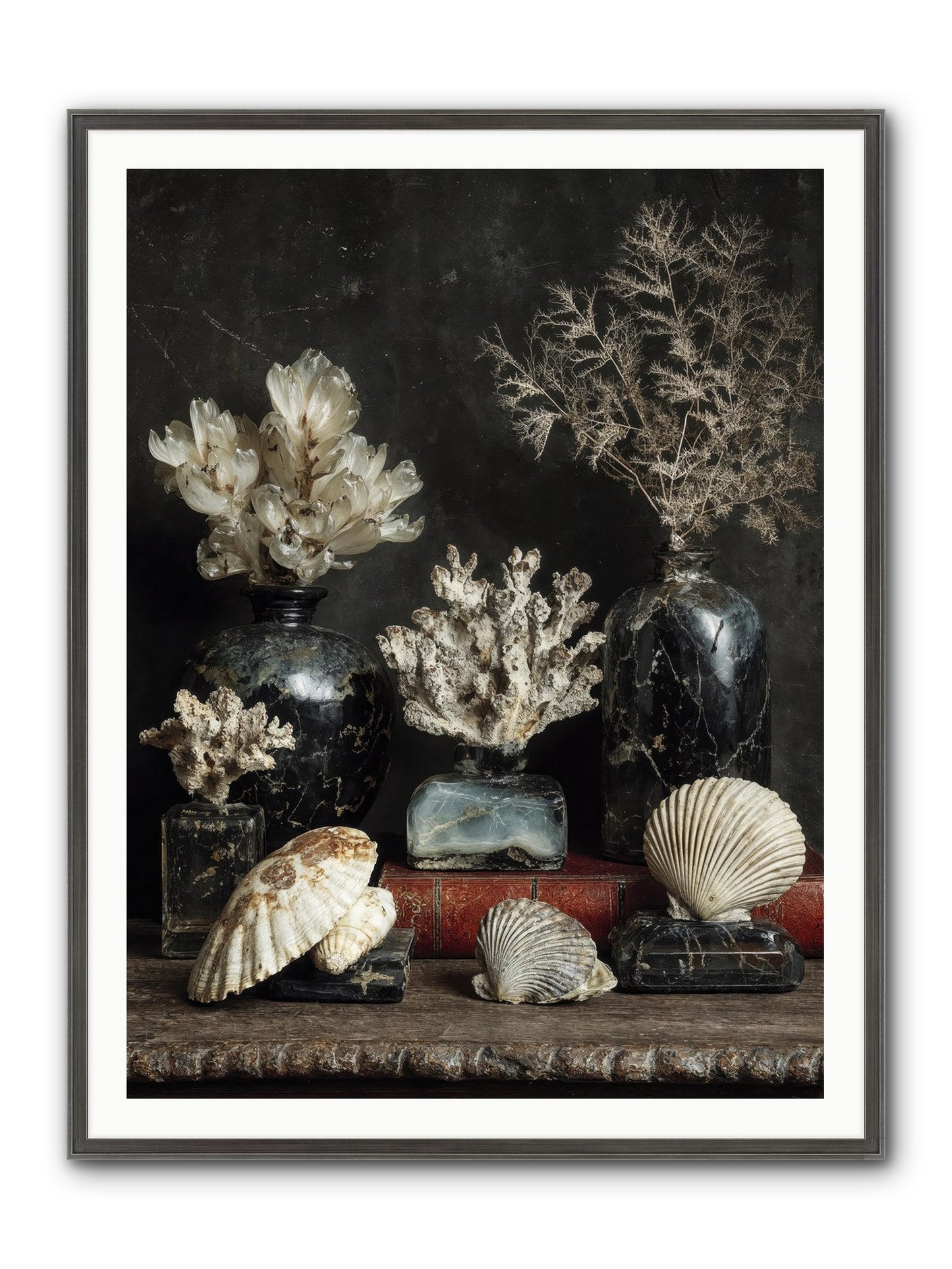 Saltwater Sonnets Framed Print - Slimwoods Black/Silver 36x48