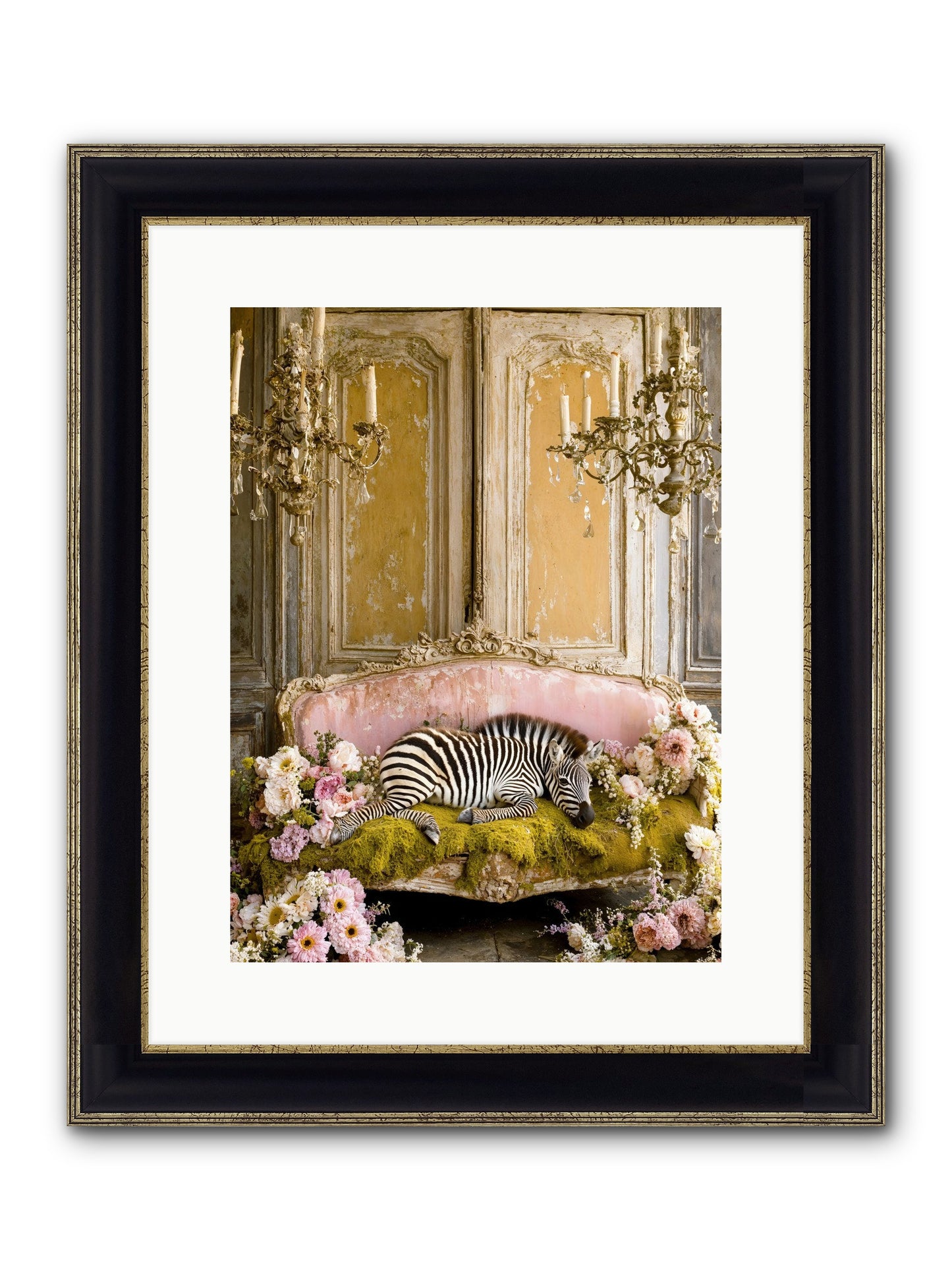 Sanctuary Of Wild Wonder Framed Print - Black & Gold 12x16