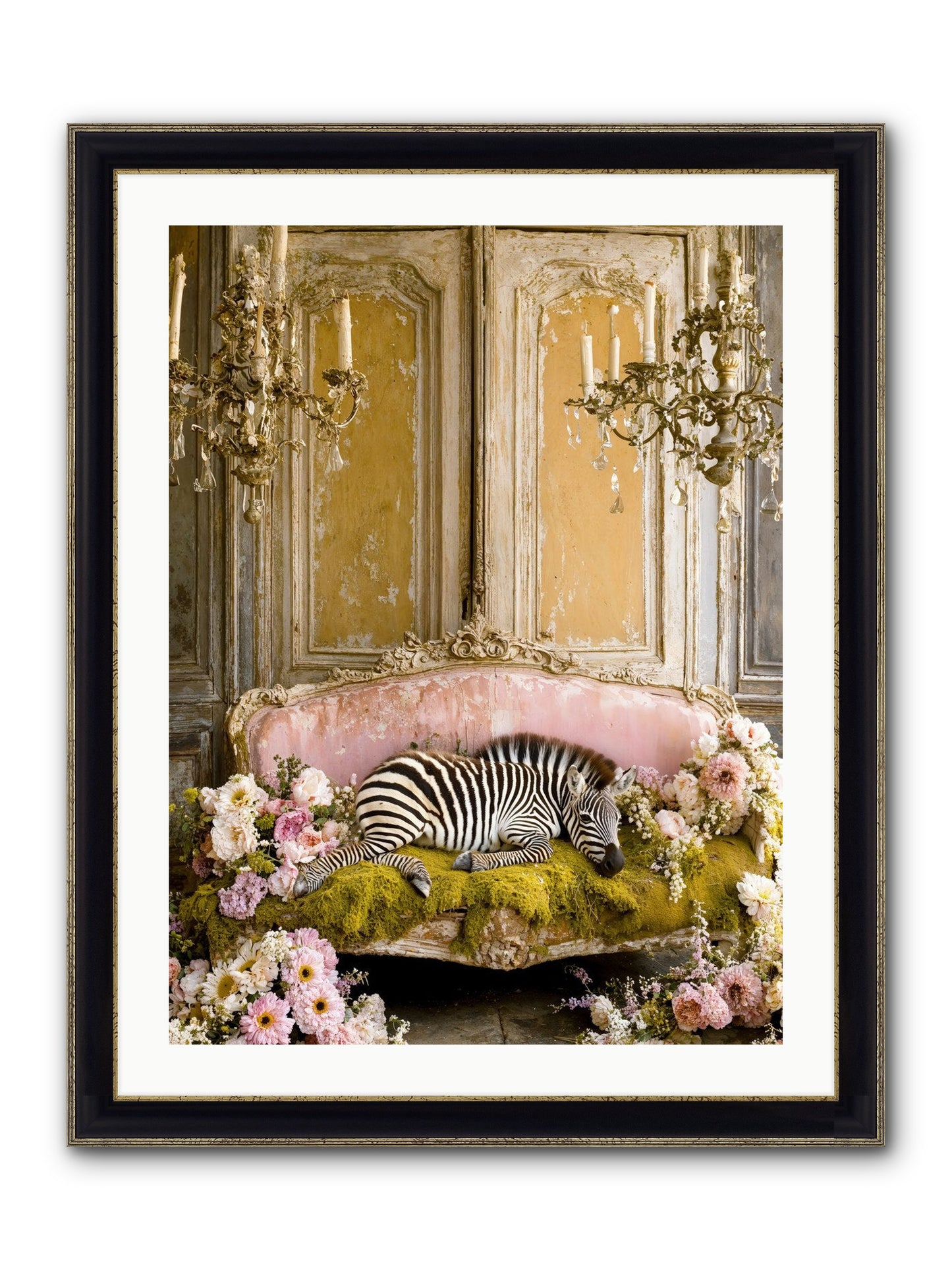 Sanctuary Of Wild Wonder Framed Print - Black & Gold 24x32