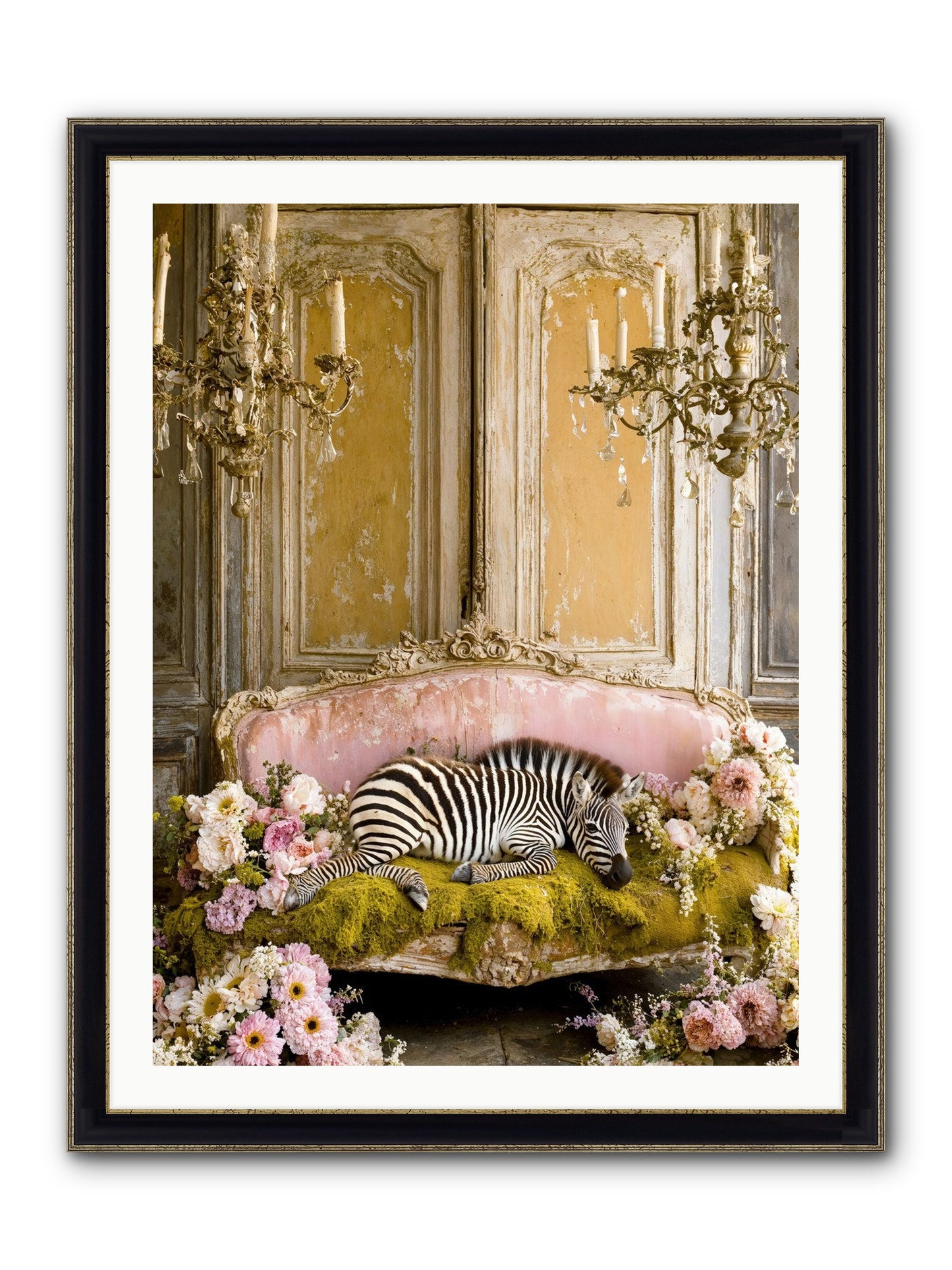 Sanctuary Of Wild Wonder Framed Print - Black & Gold 30x40