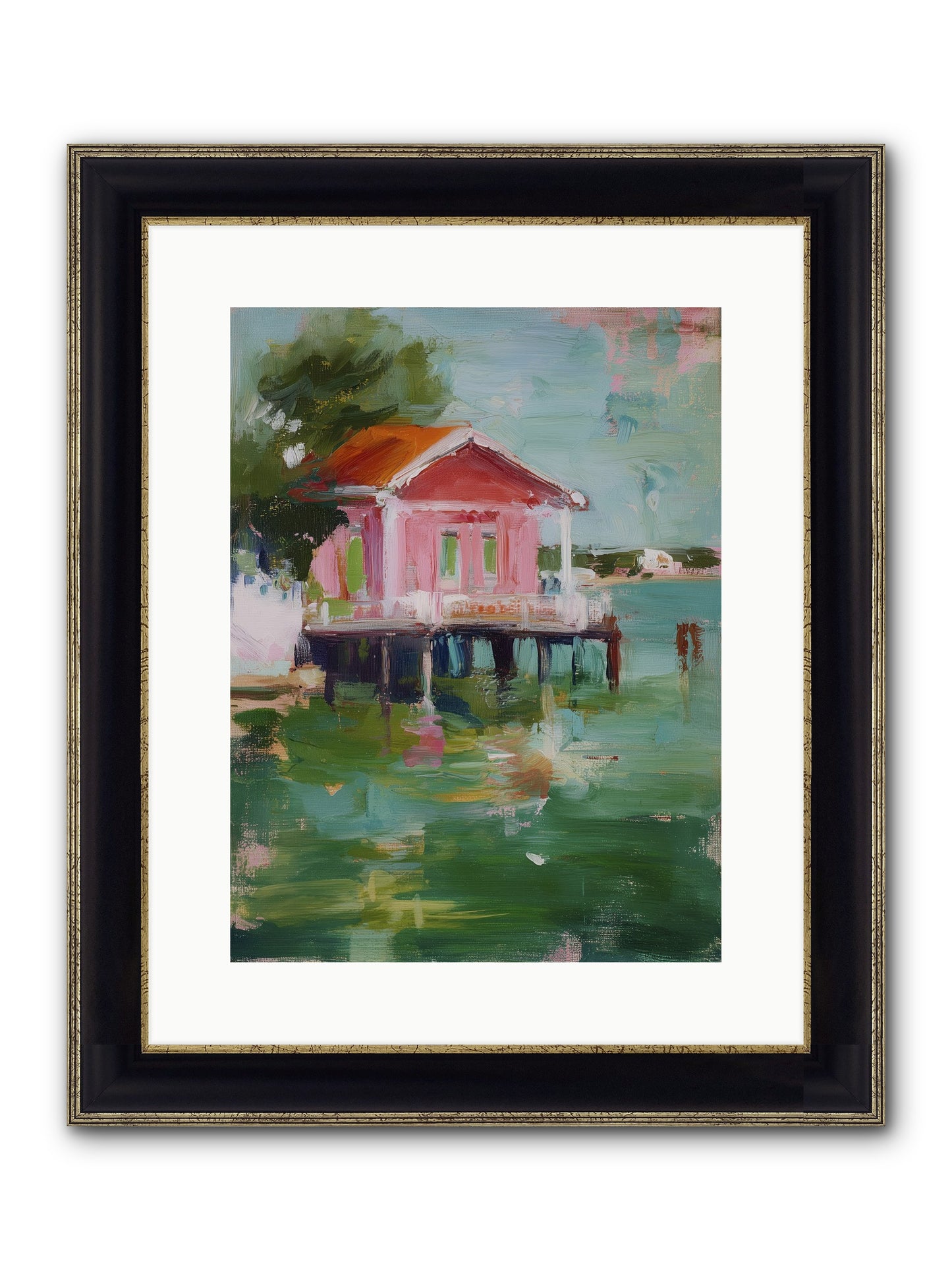 Sanctuary Serenaded Framed Print - Black & Gold 12x16