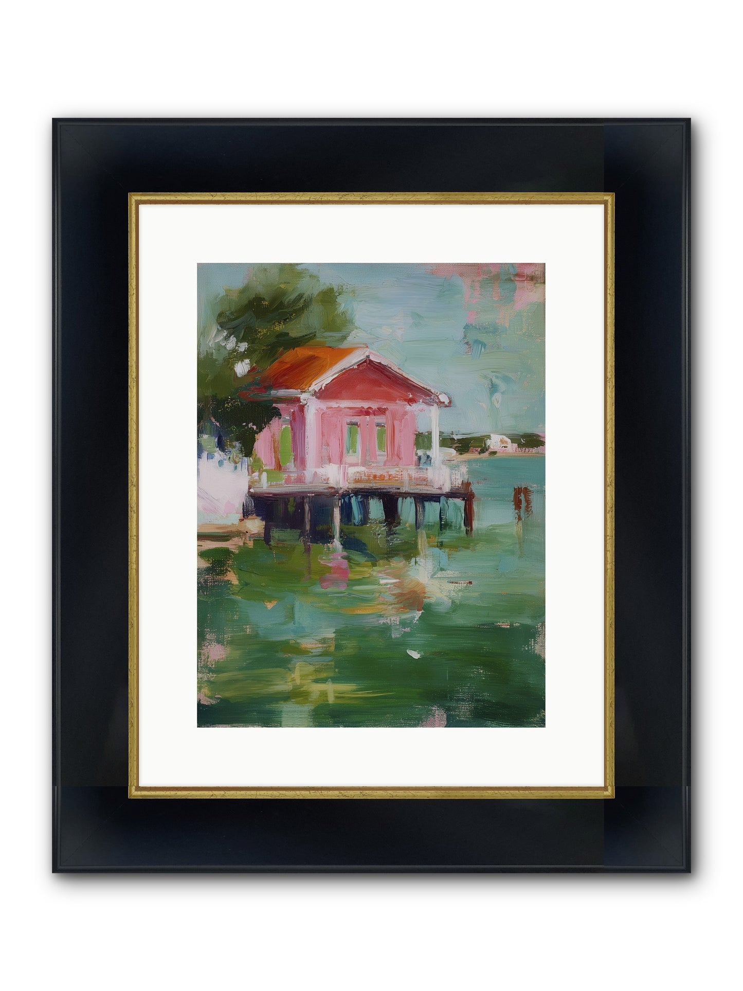 Sanctuary Serenaded Framed Print - Wide Black w/Gold 12x16