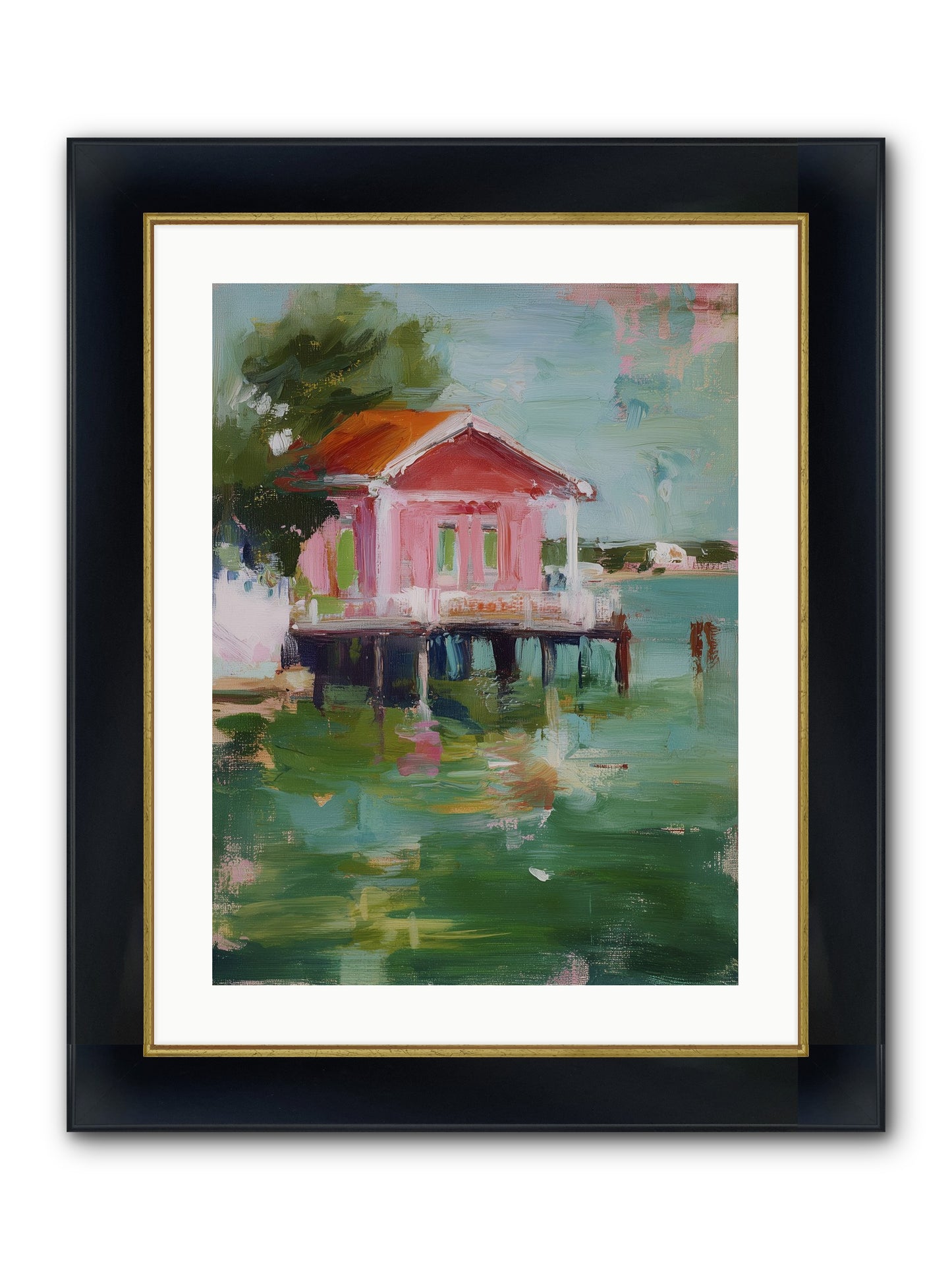 Sanctuary Serenaded Framed Print - Wide Black w/Gold 18x24