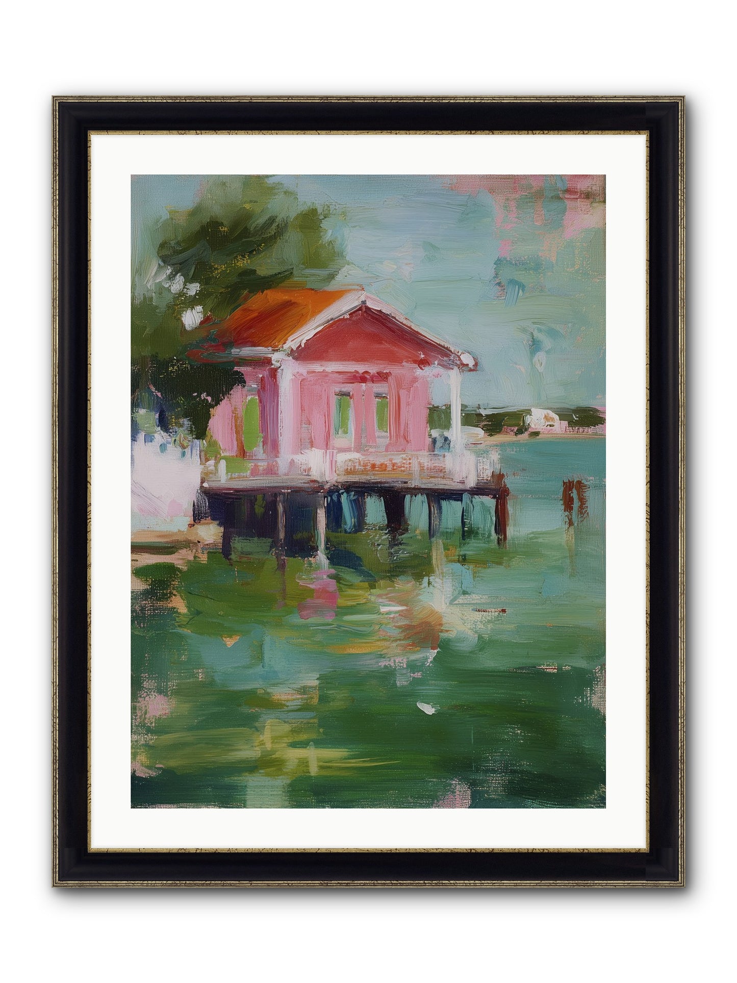 Sanctuary Serenaded Framed Print - Black & Gold 24x32