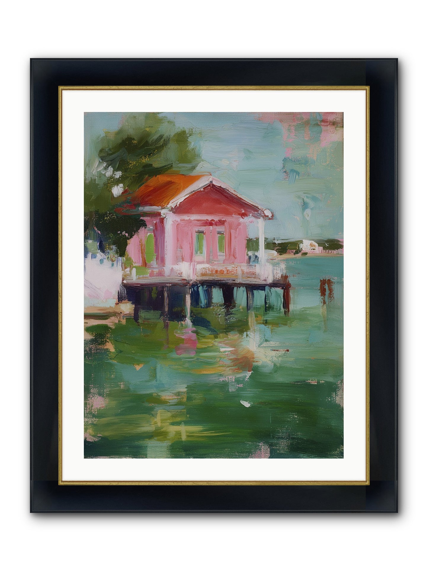 Sanctuary Serenaded Framed Print - Wide Black w/Gold 24x32
