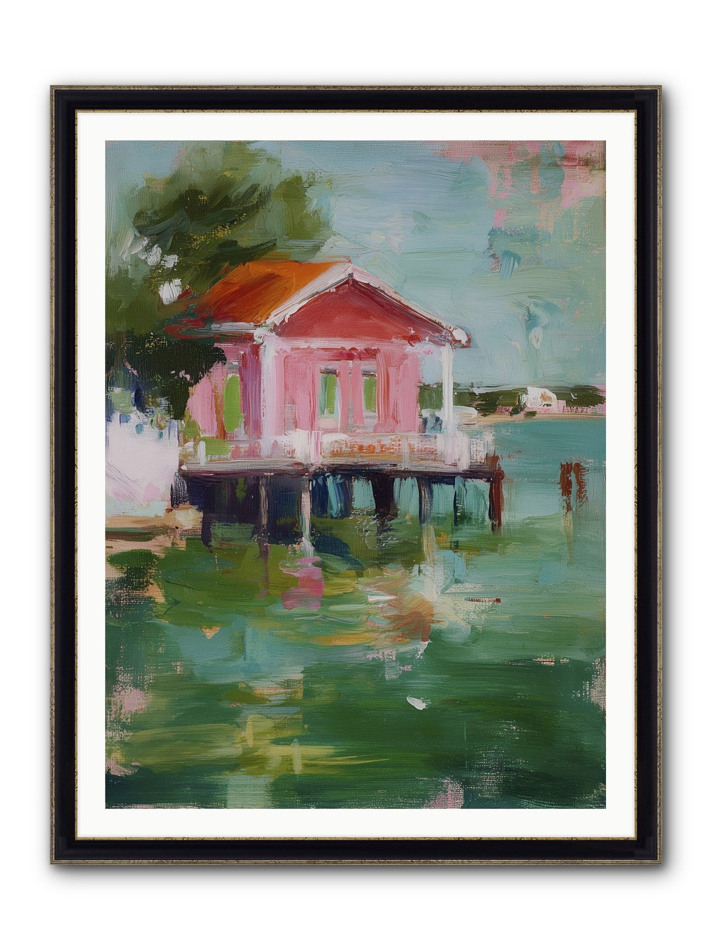 Sanctuary Serenaded Framed Print - Black & Gold 36x48