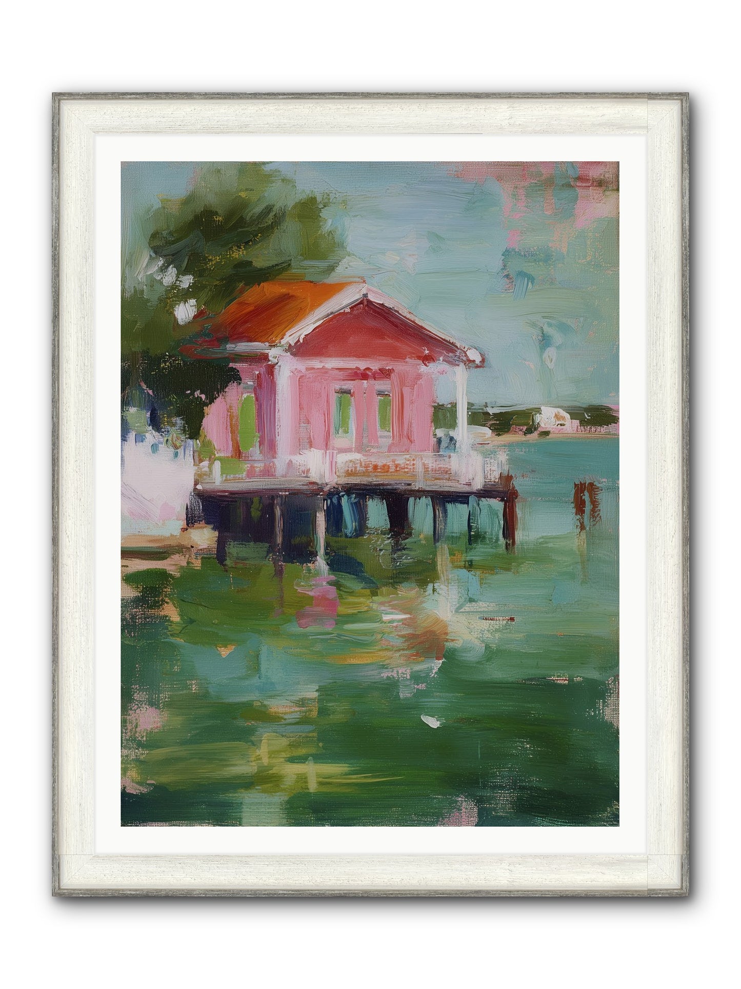 Sanctuary Serenaded Framed Print - Driftwood White 36x48