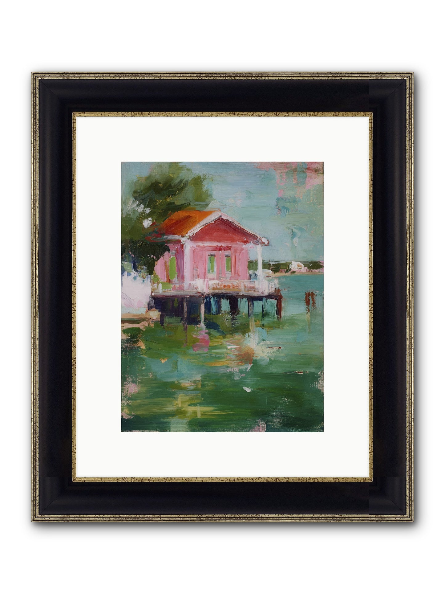 Sanctuary Serenaded Framed Print - Black & Gold 9x12