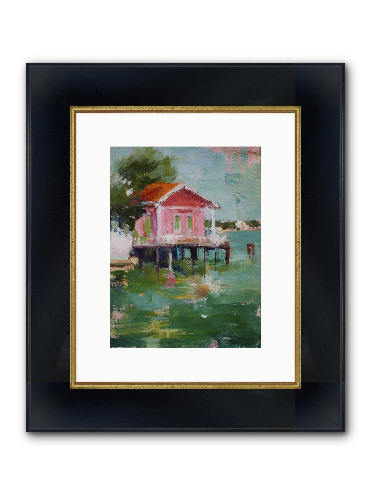 Sanctuary Serenaded Framed Print - Wide Black w/Gold 9x12