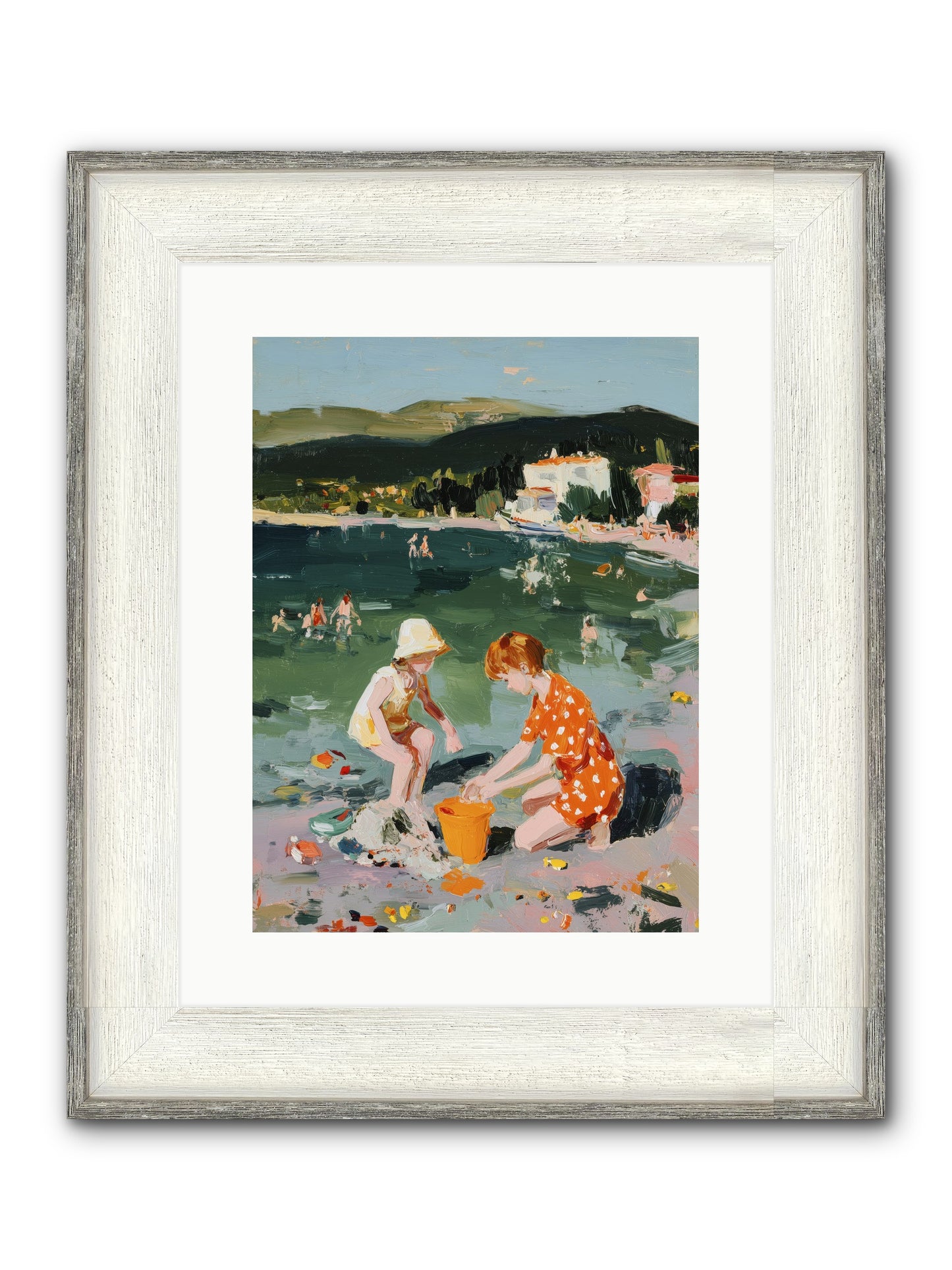 Sand Between Toes Framed Print - Driftwood White 12x16