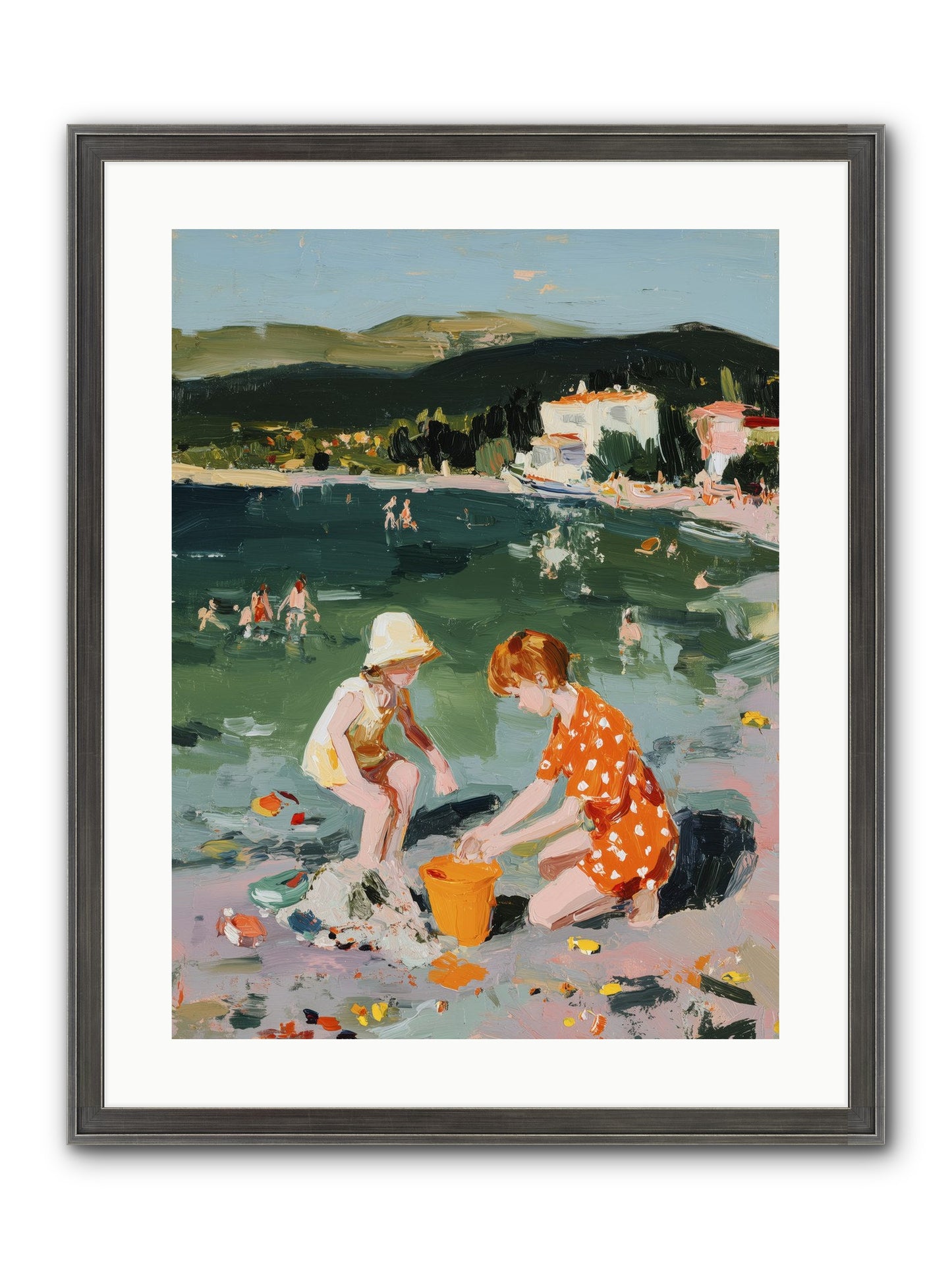 Sand Between Toes Framed Print - Slimwoods Black/Silver 18x24
