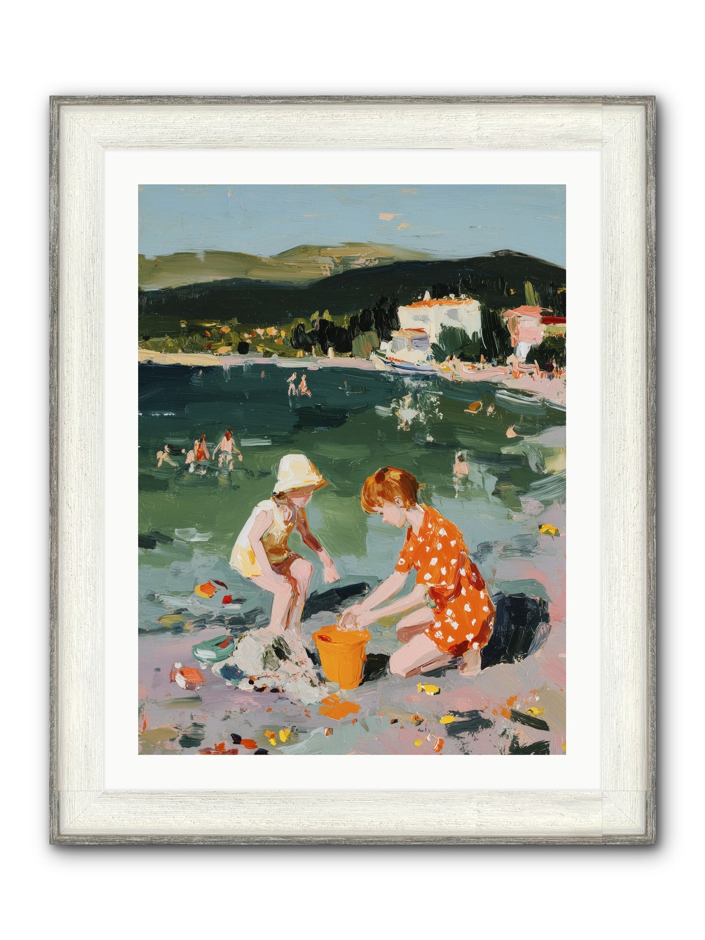 Sand Between Toes Framed Print - Driftwood White 24x32