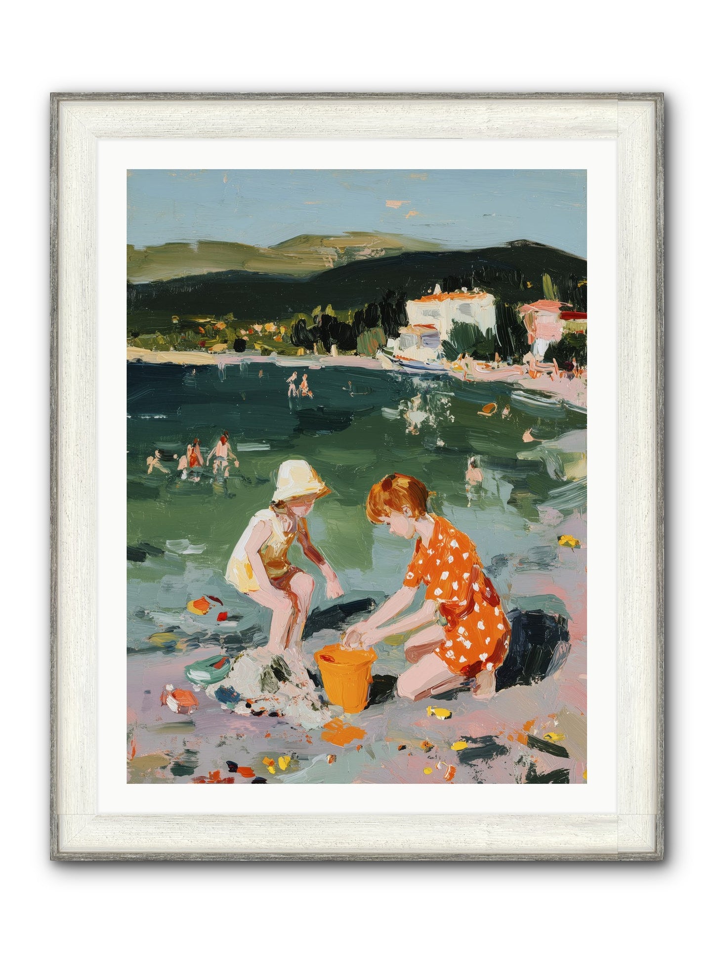 Sand Between Toes Framed Print - Driftwood White 30x40