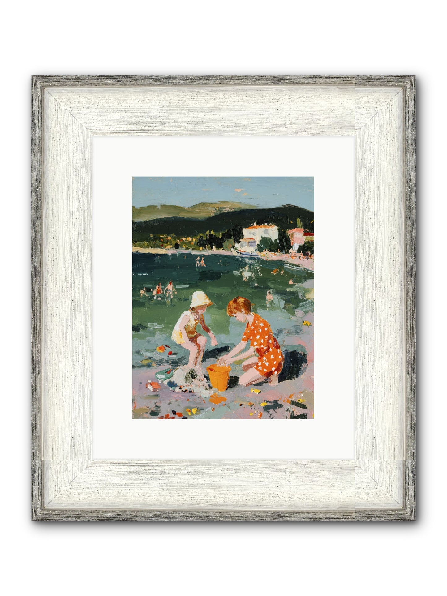 Sand Between Toes Framed Print - Driftwood White 9x12
