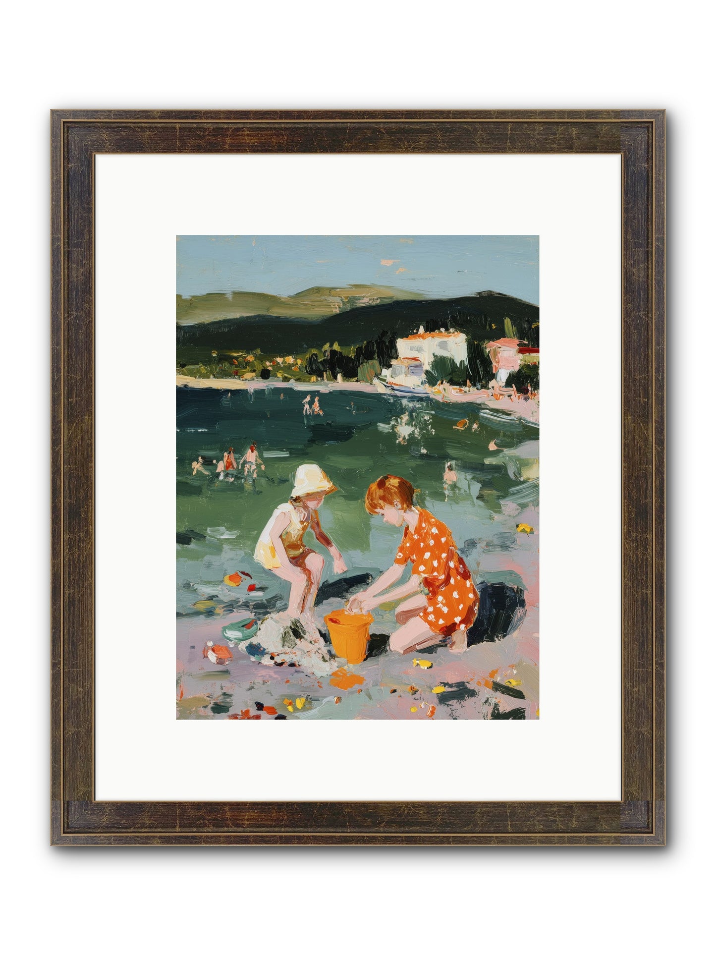 Sand Between Toes Framed Print - Slimwoods Black/Gold 9x12