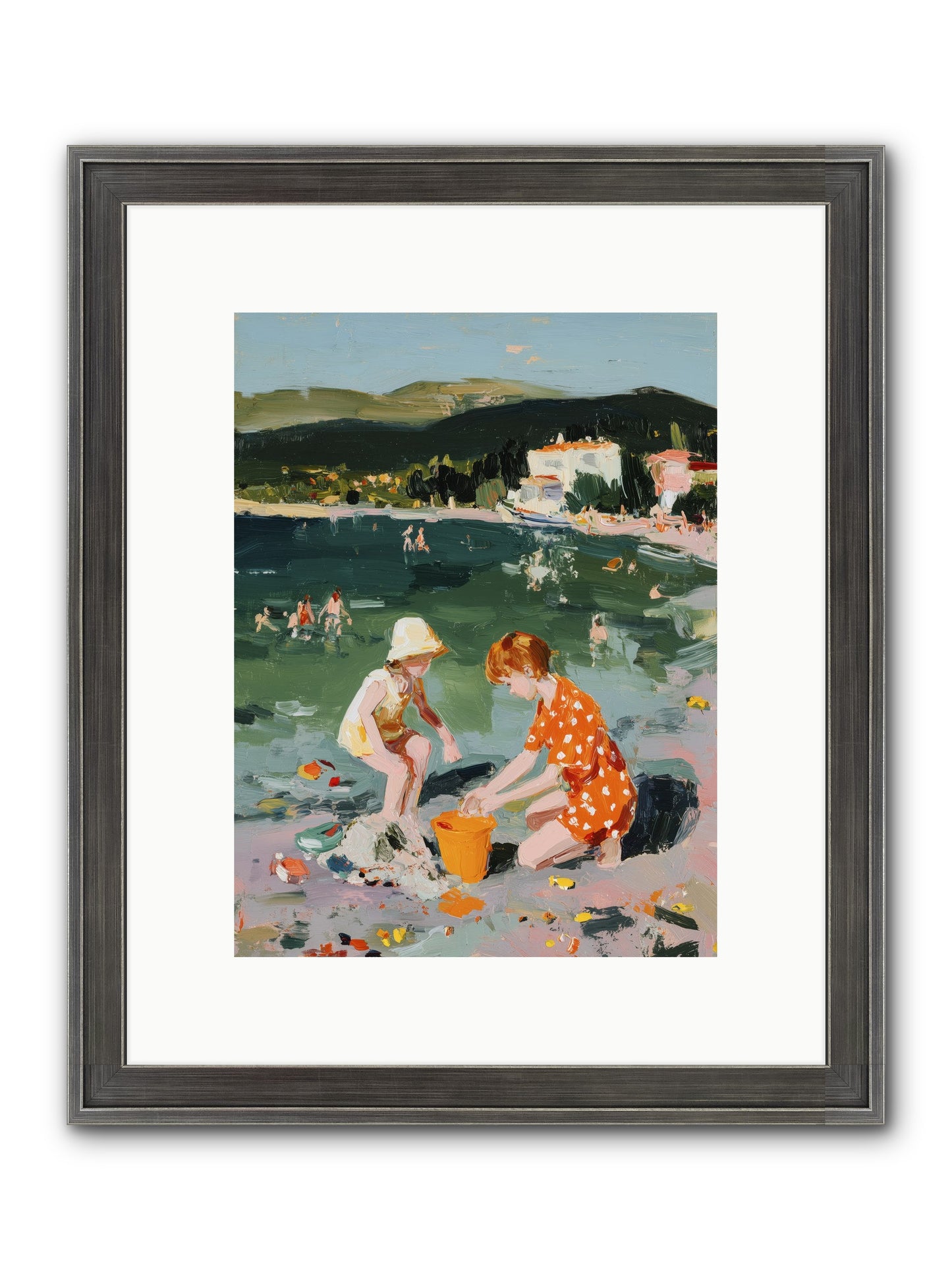 Sand Between Toes Framed Print - Slimwoods Black/Silver 9x12