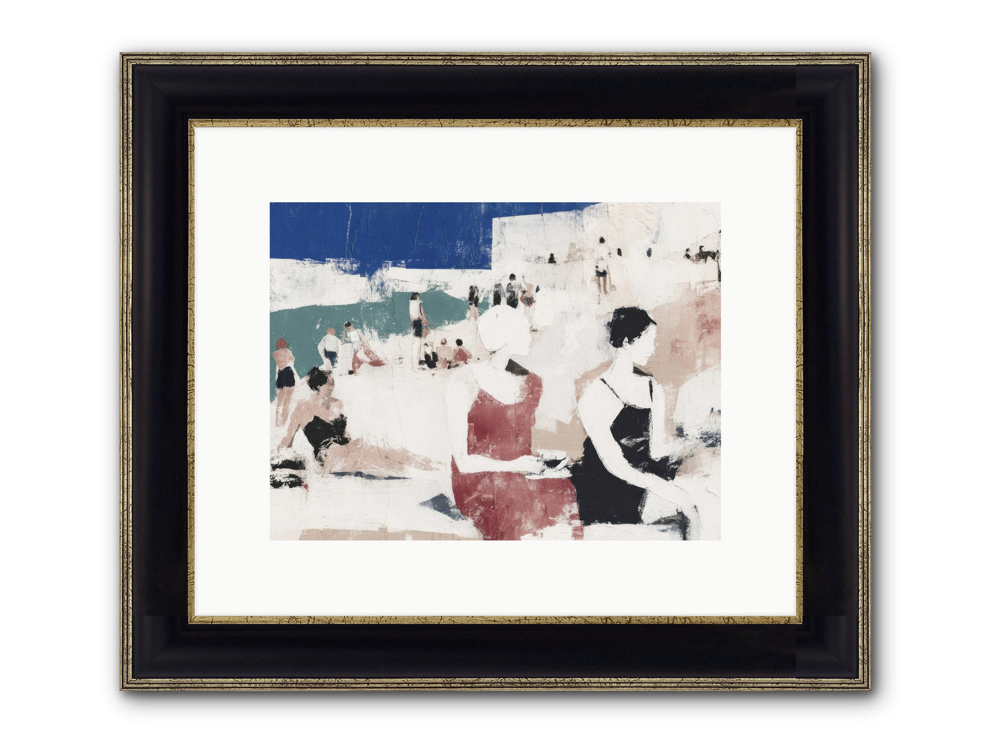 Sand-kissed No.2 Framed Print - Black & Gold 12x9