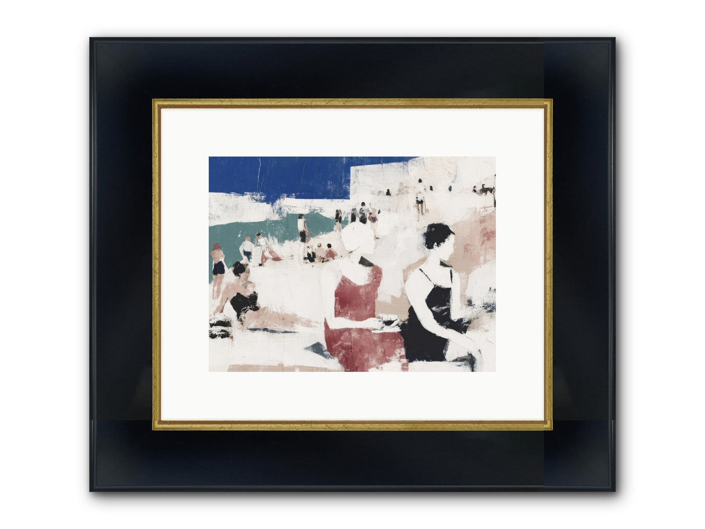Sand-kissed No.2 Framed Print - Wide Black w/Gold 12x9