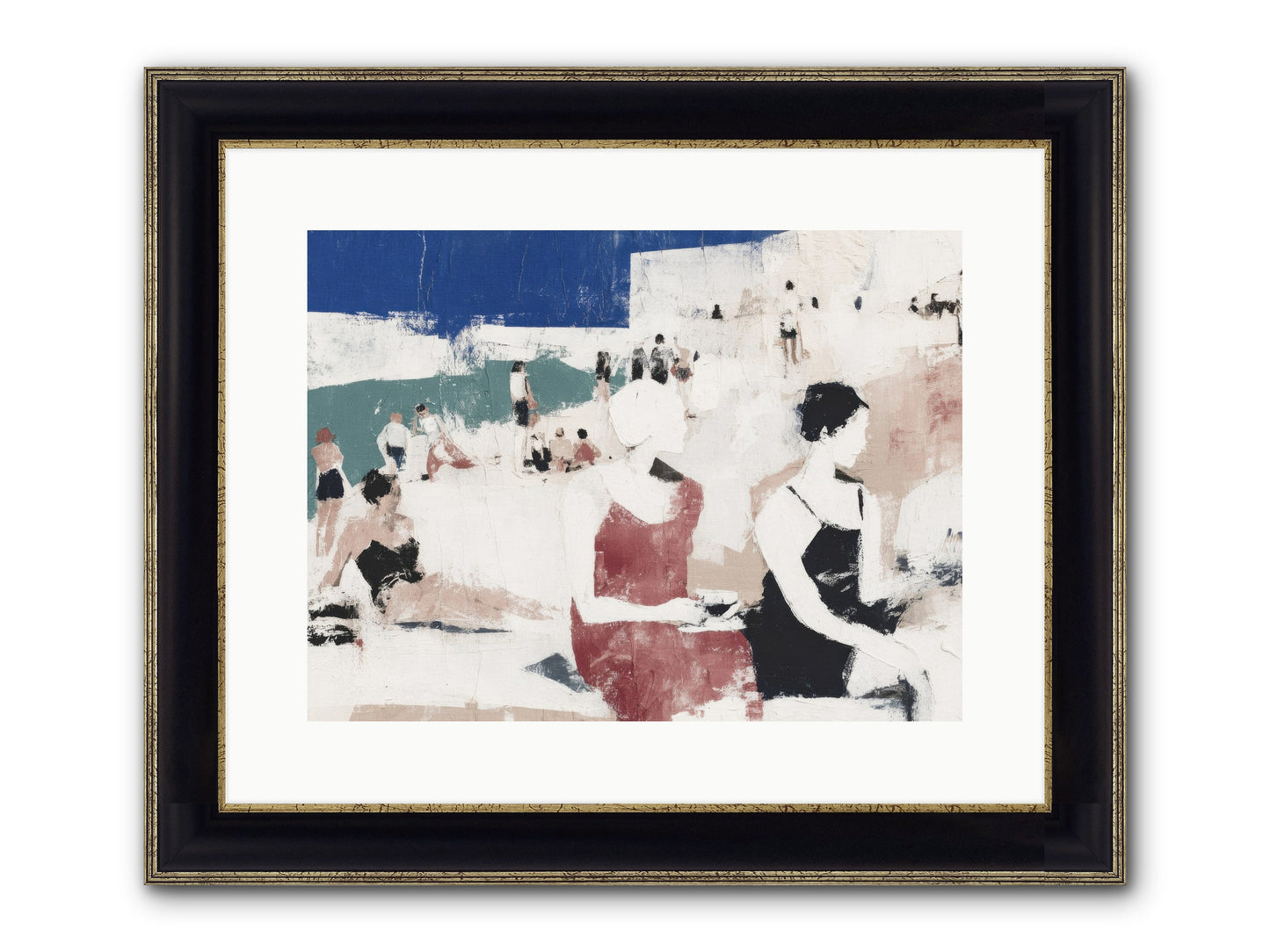 Sand-kissed No.2 Framed Print - Black & Gold 16x12