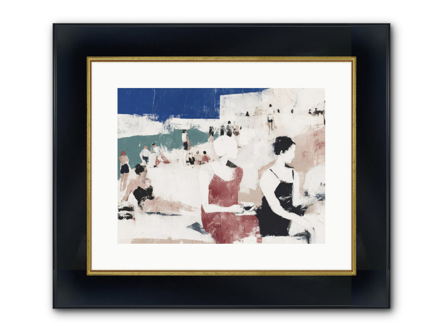 Sand-kissed No.2 Framed Print - Wide Black w/Gold 16x12