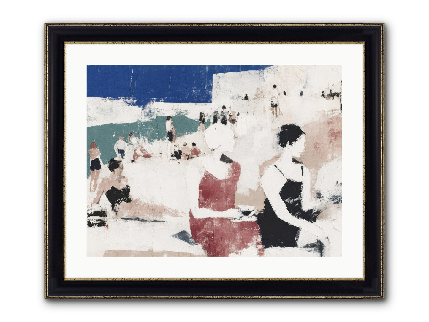 Sand-kissed No.2 Framed Print - Black & Gold 24x18