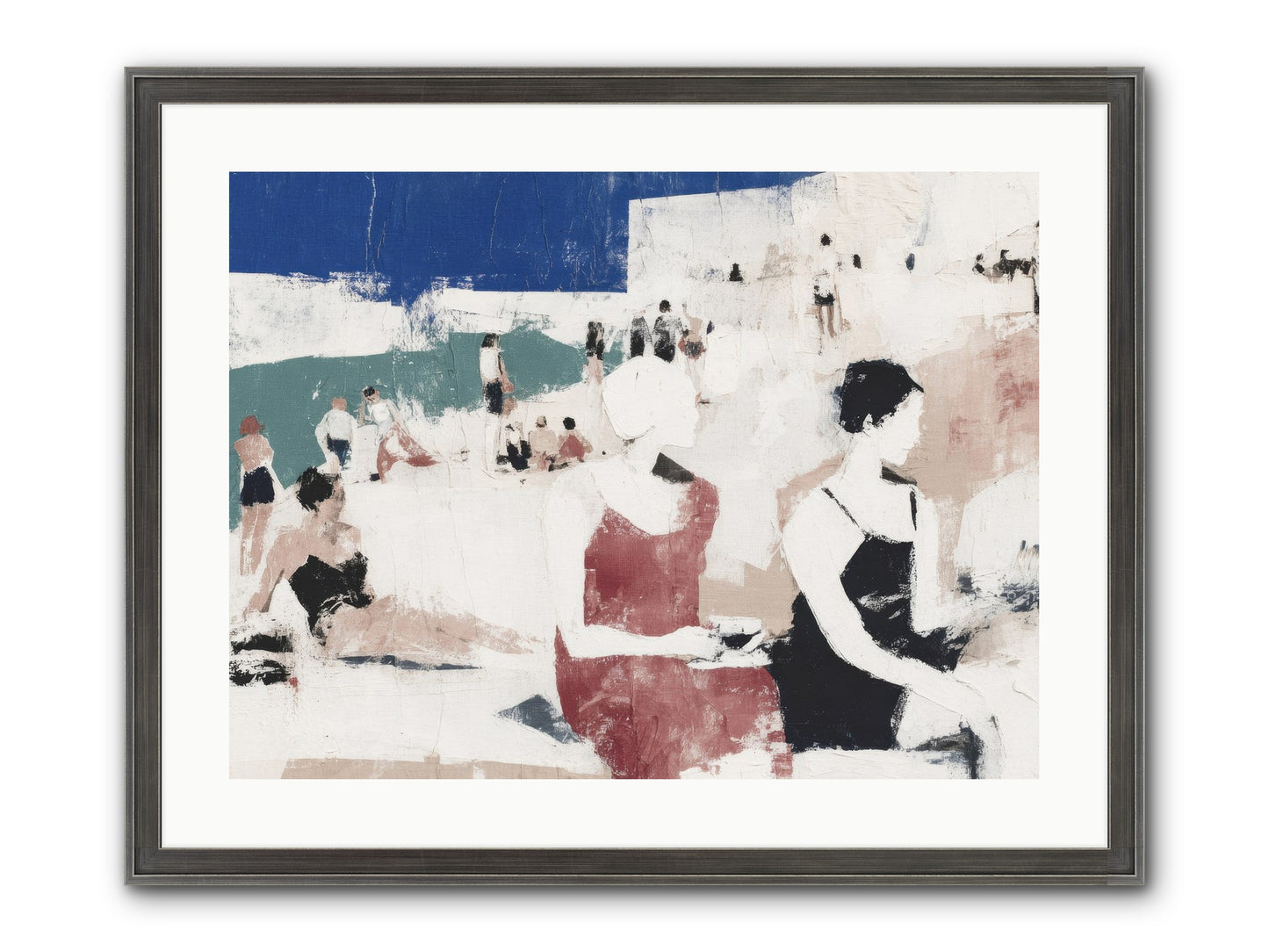 Sand-kissed No.2 Framed Print - Slimwoods Black/Silver 24x18