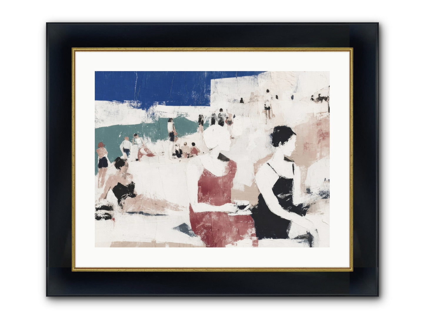 Sand-kissed No.2 Framed Print - Wide Black w/Gold 24x18