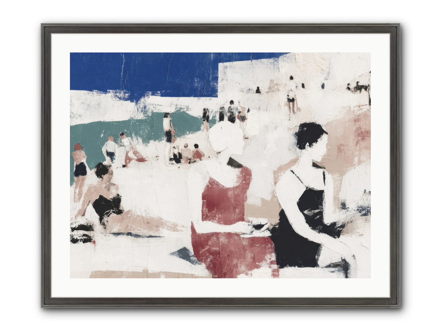 Sand-kissed No.2 Framed Print - Slimwoods Black/Silver 32x24