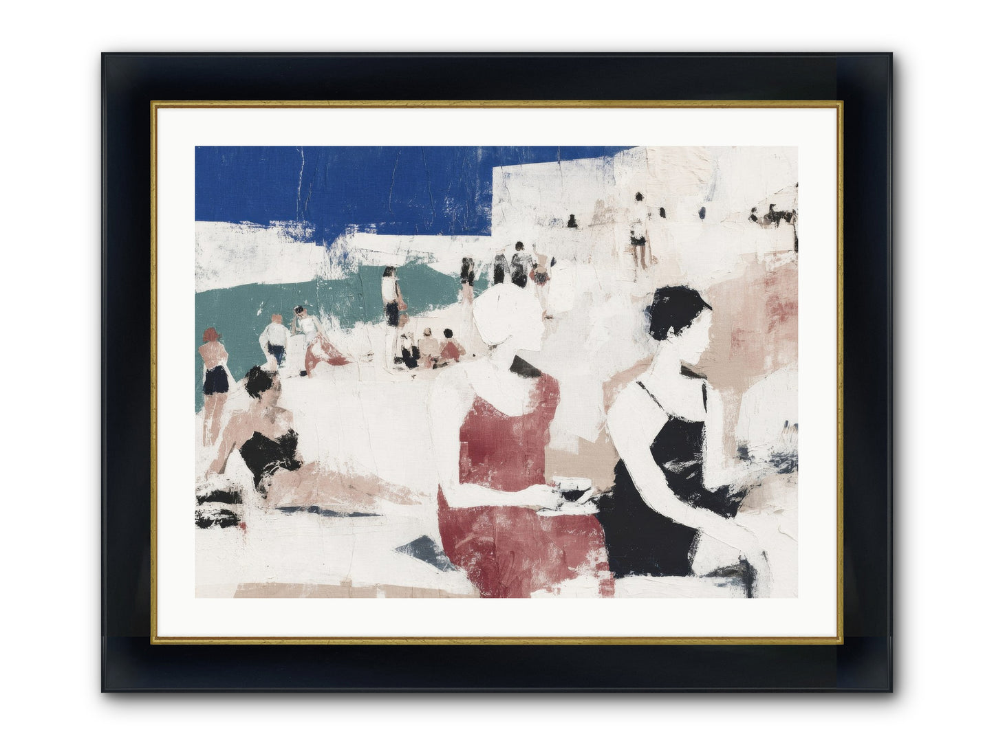 Sand-kissed No.2 Framed Print - Wide Black w/Gold 32x24