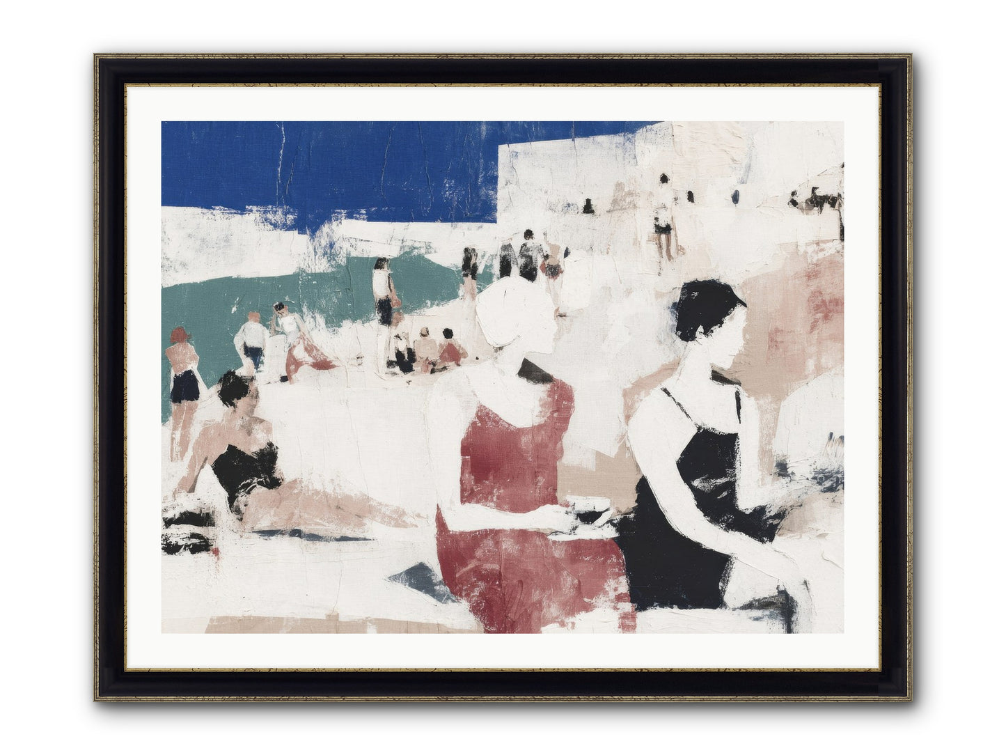Sand-kissed No.2 Framed Print - Black & Gold 40x30