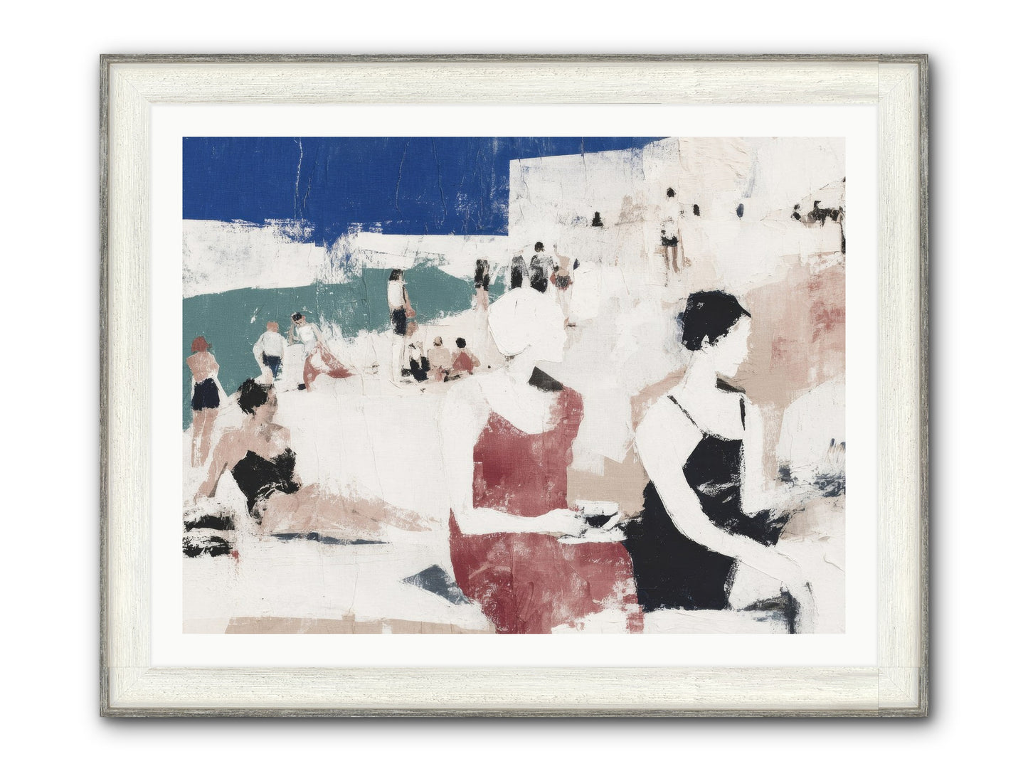 Sand-kissed No.2 Framed Print - Driftwood White 40x30