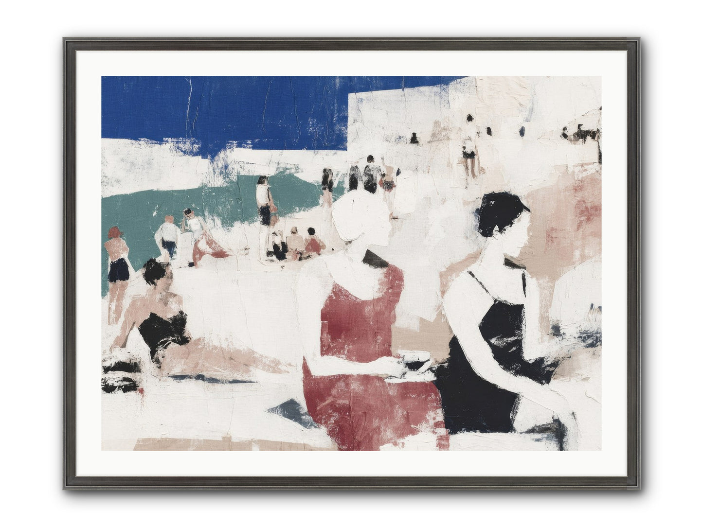 Sand-kissed No.2 Framed Print - Slimwoods Black/Silver 40x30