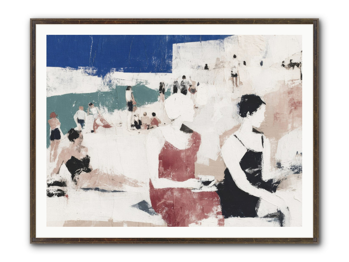 Sand-kissed No.2 Framed Print - Slimwoods Black/Gold 48x36